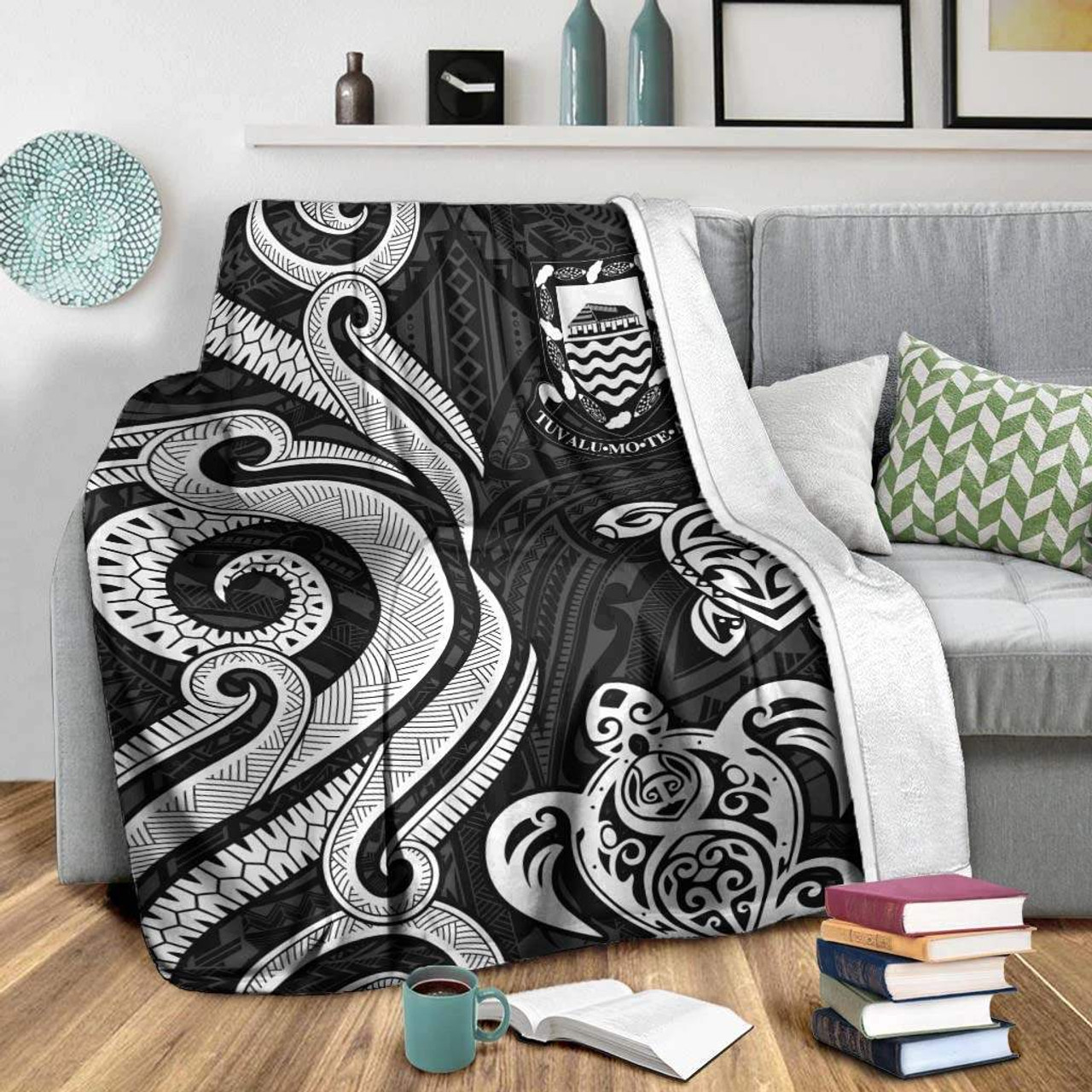 Tuvalu Premium Blanket - White Tentacle Turtle 6