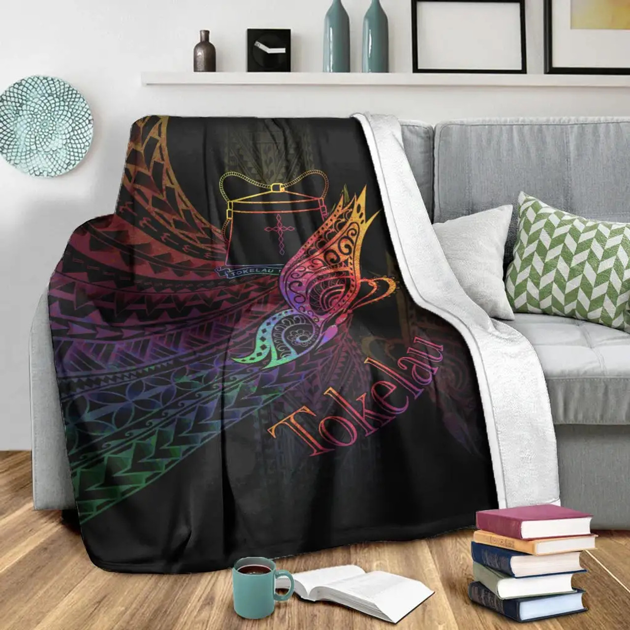 Tokelau Premium Blanket - Butterfly Polynesian Style 3