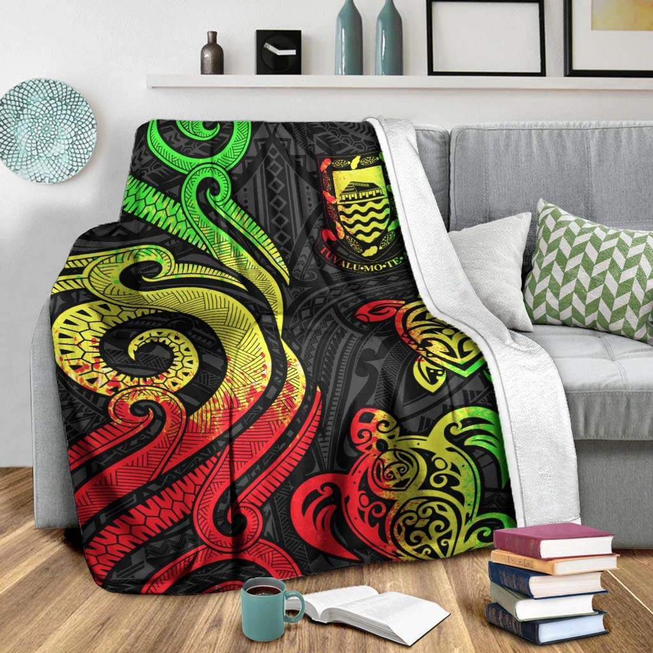 Tuvalu Premium Blanket - Reggae Tentacle Turtle 4