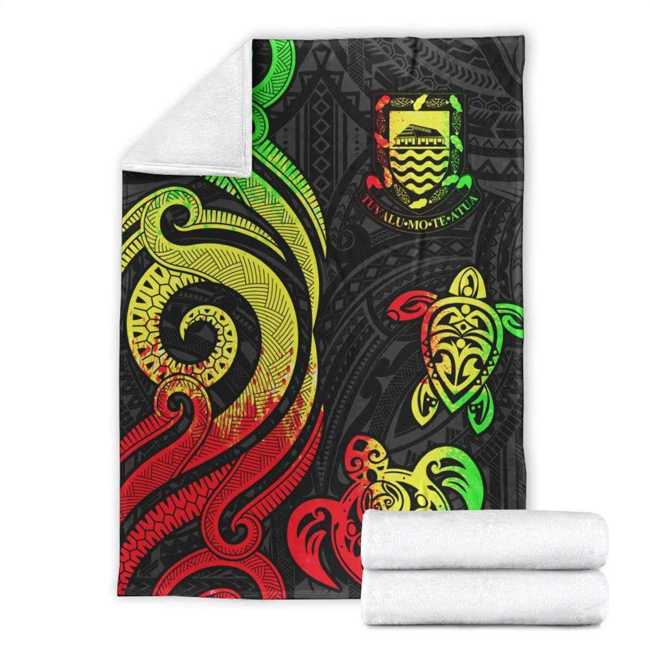 Tuvalu Premium Blanket - Reggae Tentacle Turtle 8