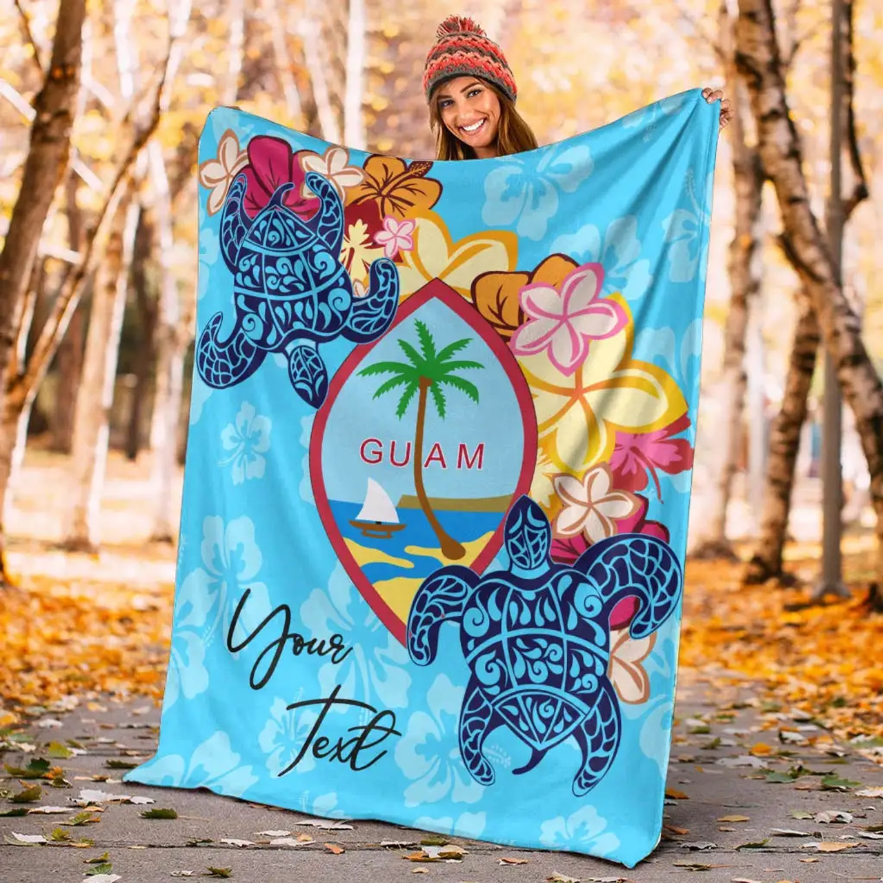 Guam Custom Personalised Premium Blanket - Tropical Style 8