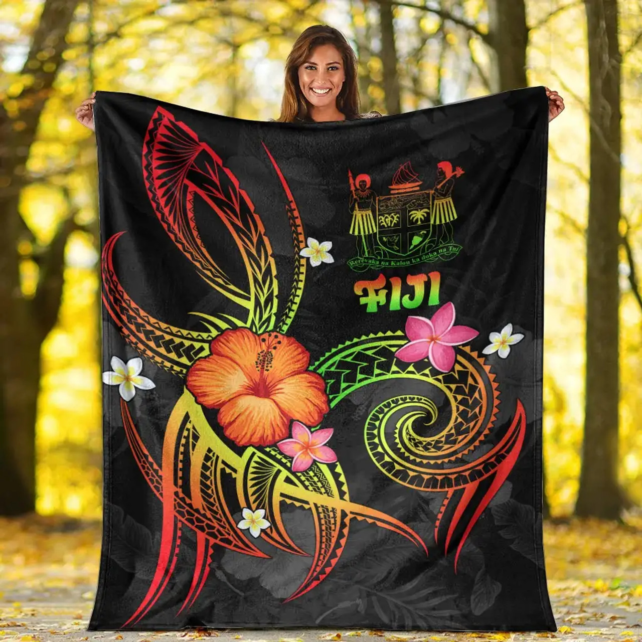 Fiji Polynesian Premium Blanket - Legend of Fiji (Reggae) 3