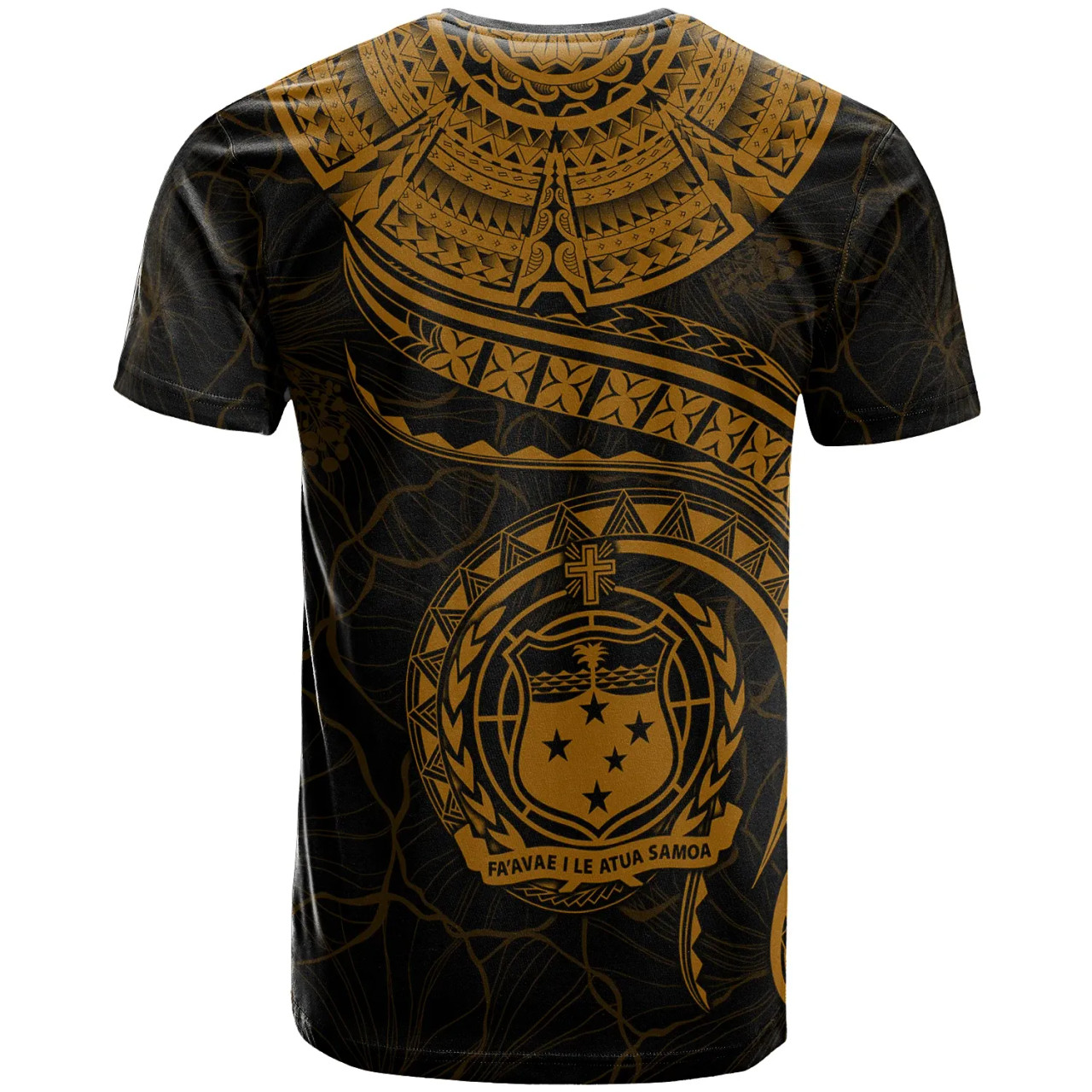 Polynesian Samoa Personalised T-shirt - Samoan Waves (Golden) 2