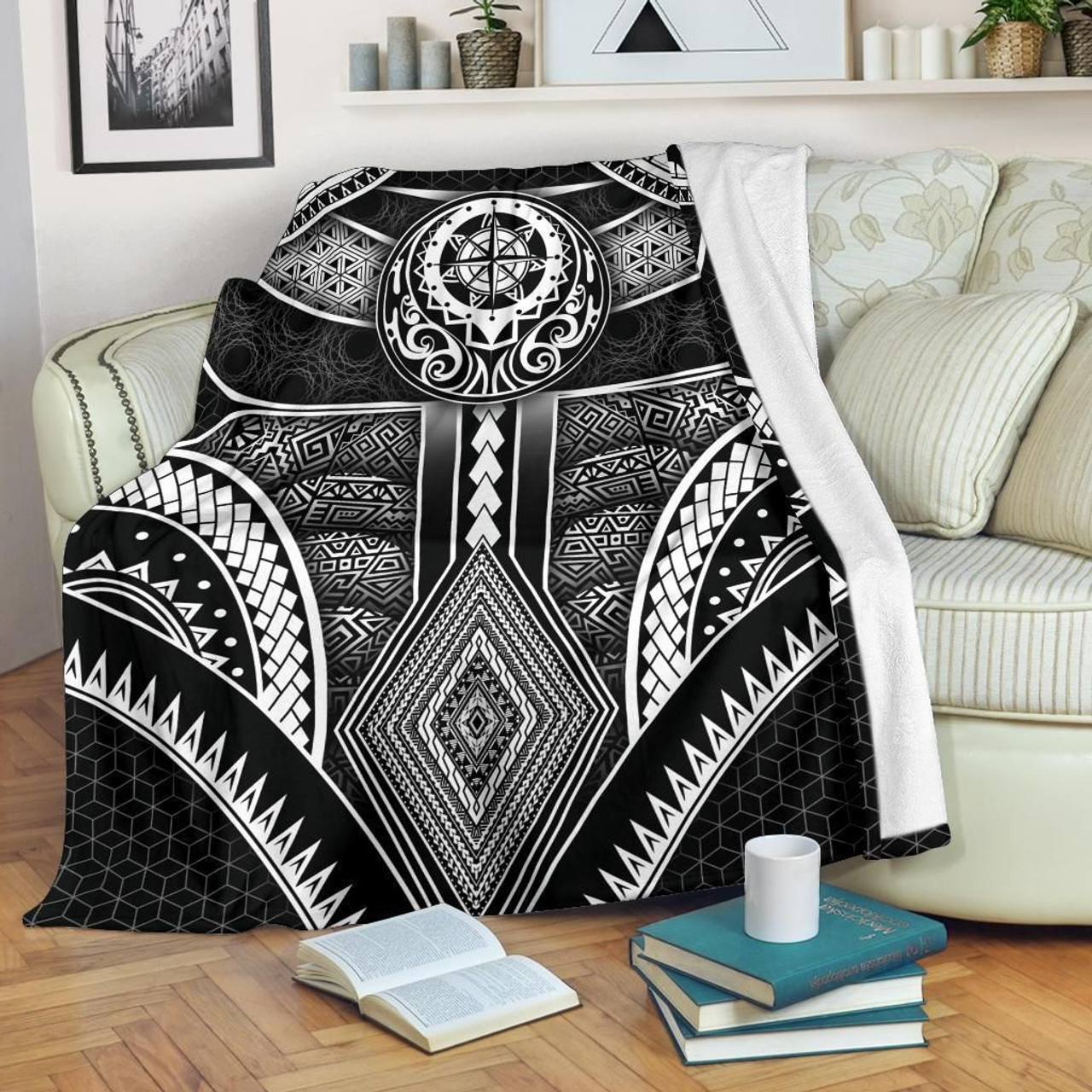 Polynesian Premium Blanket - Patterns Poly Unique 1