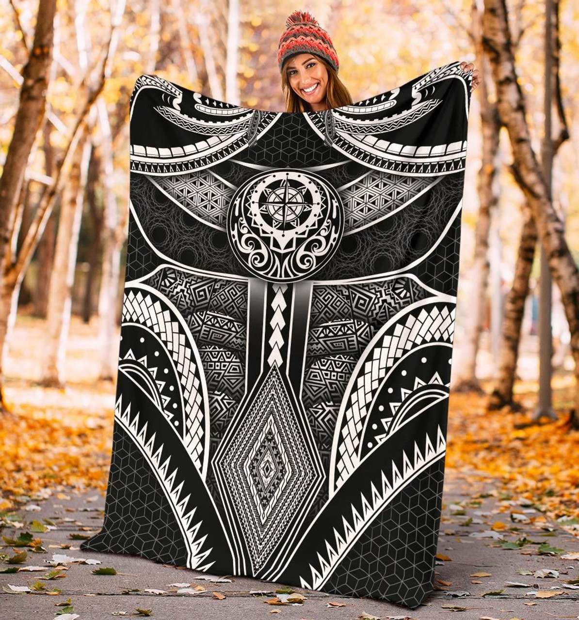 Polynesian Premium Blanket - Patterns Poly Unique 4