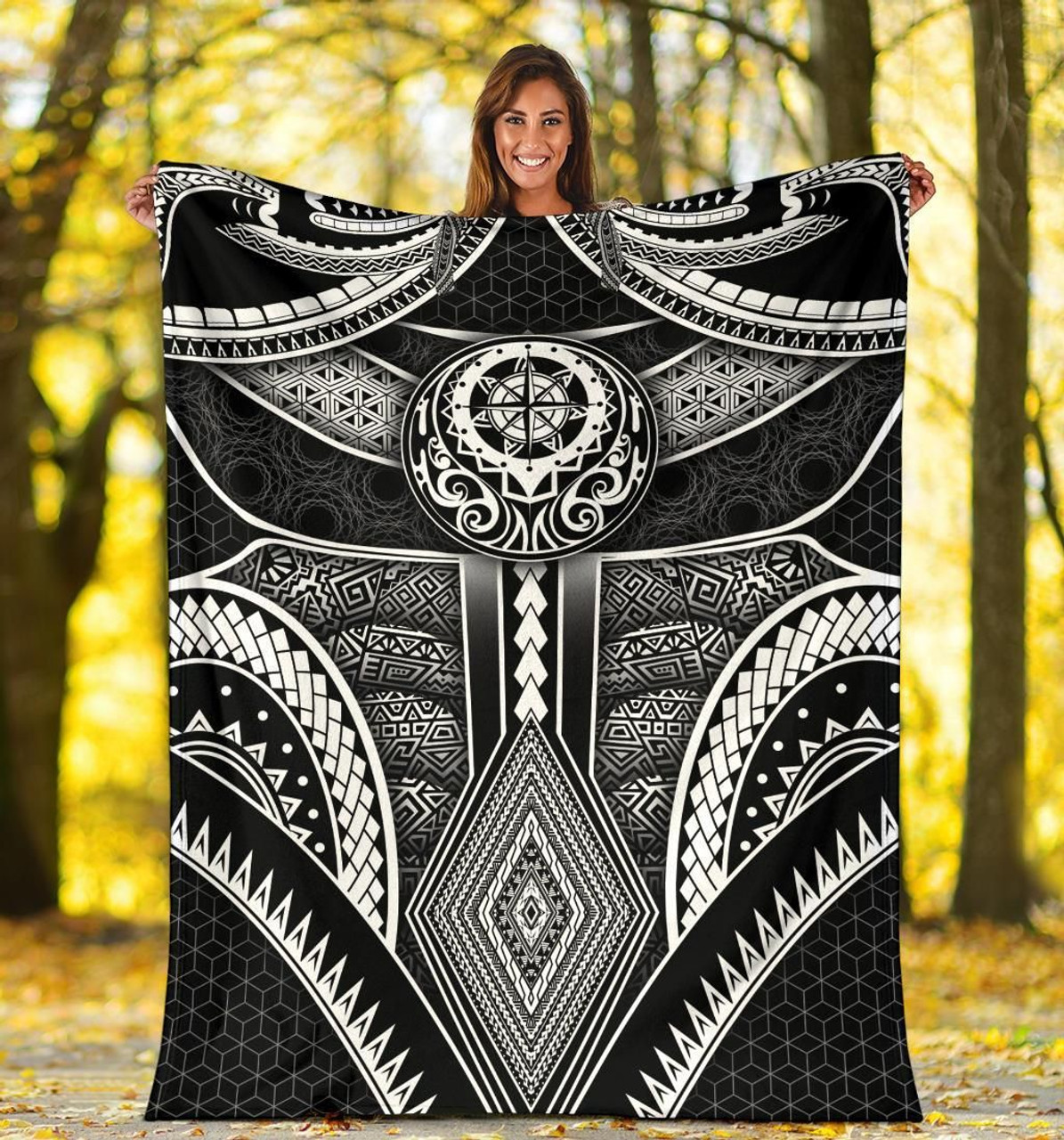 Polynesian Premium Blanket - Patterns Poly Unique 5