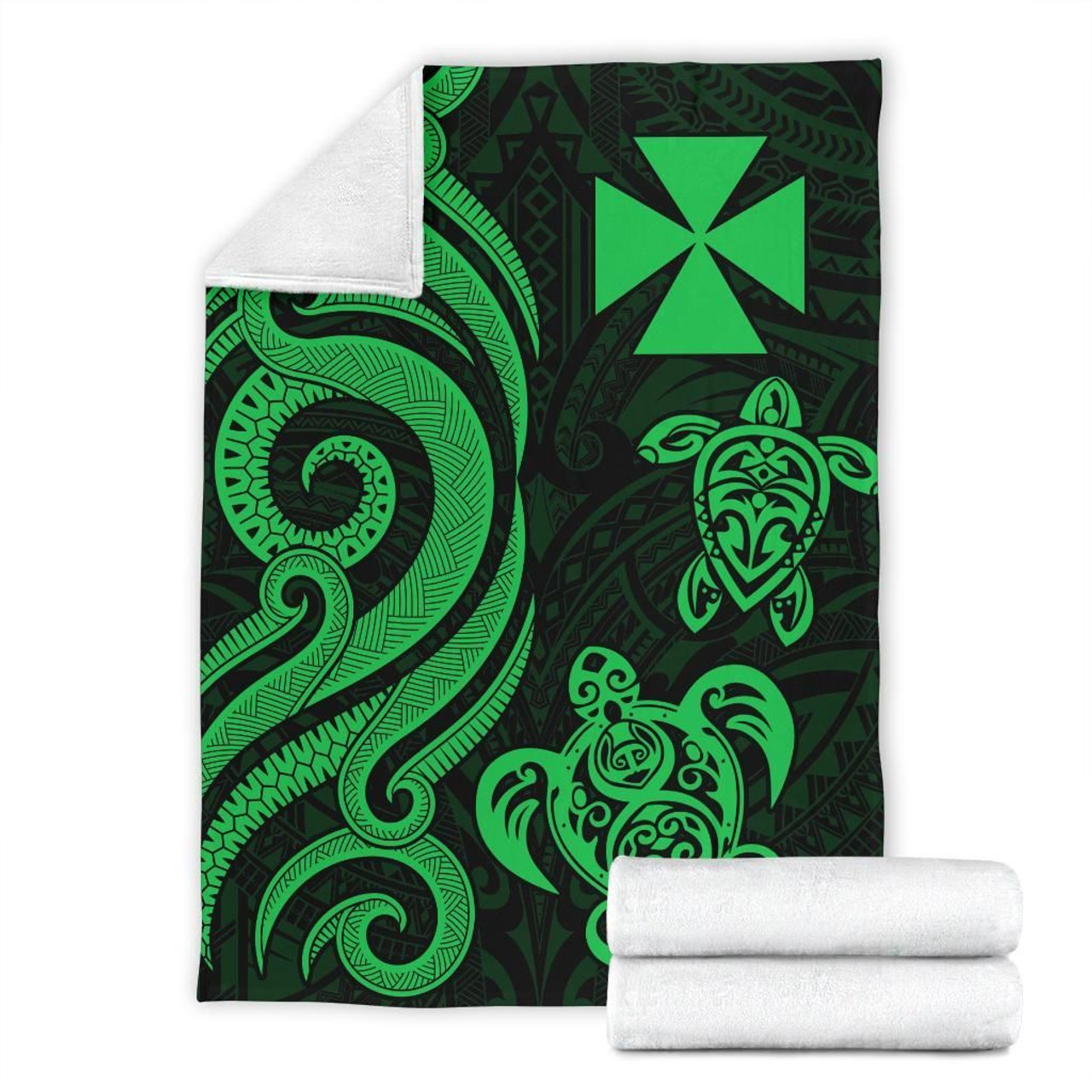 Wallis and Futuna Premium Blanket - Green Tentacle Turtle 7