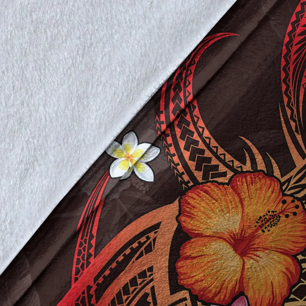 Pohnpei Polynesian Premium Blanket - Legend of Pohnpei (Red) 7