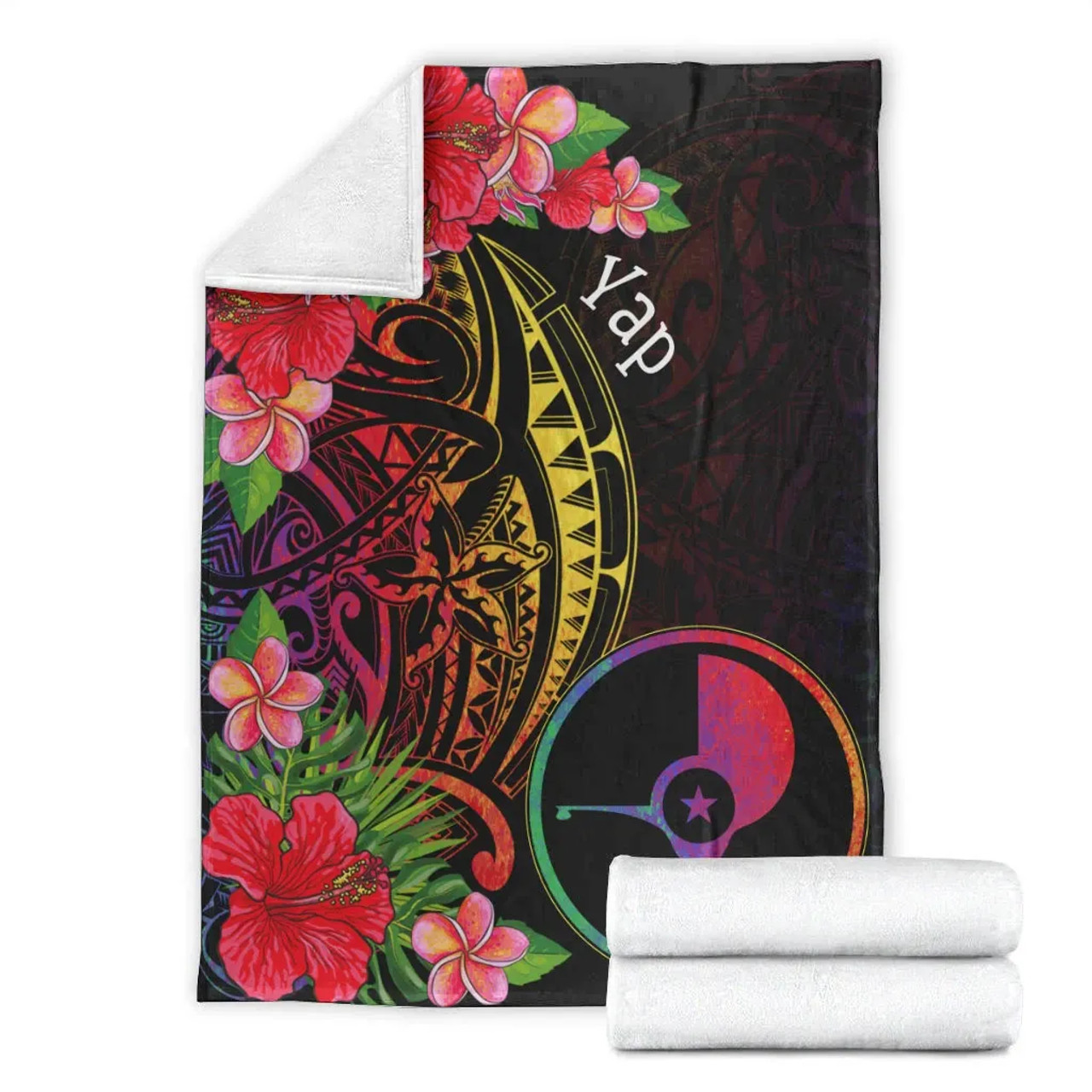 Yap State Premium Blanket - Tropical Hippie Style 7