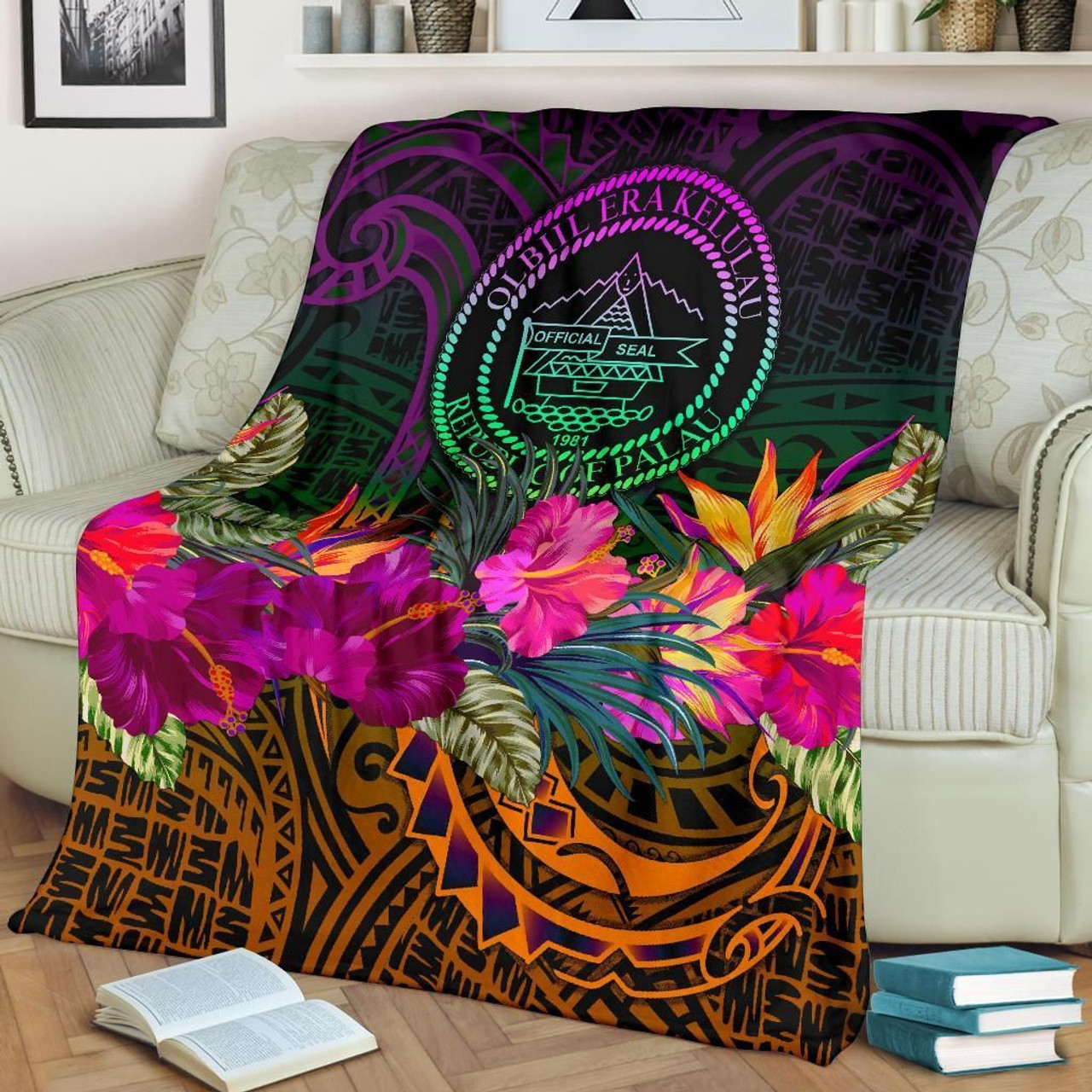 Palau Premium Blanket - Summer Hibiscus 2