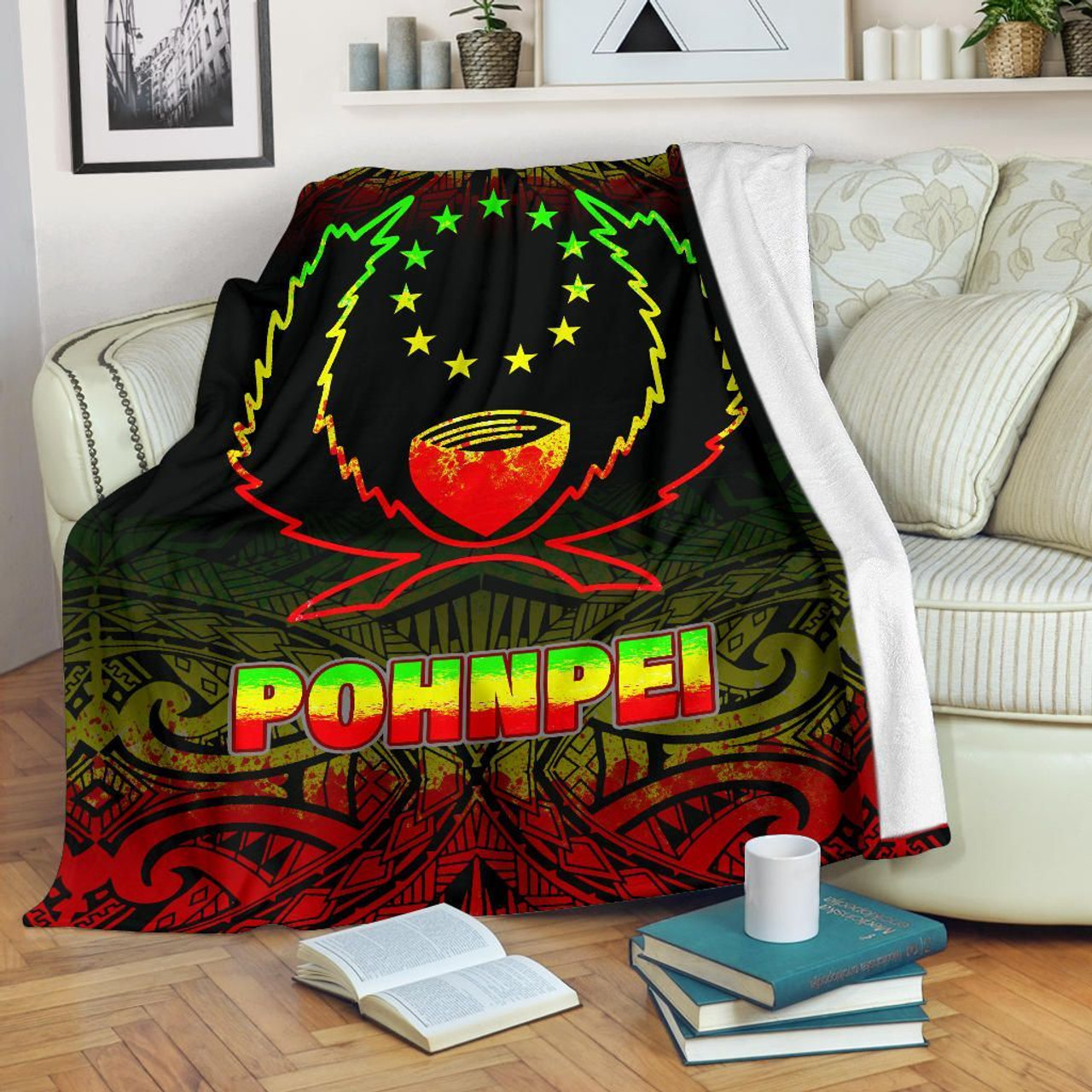 Pohnpei Premium Blanket - Reggae Fog Style 1