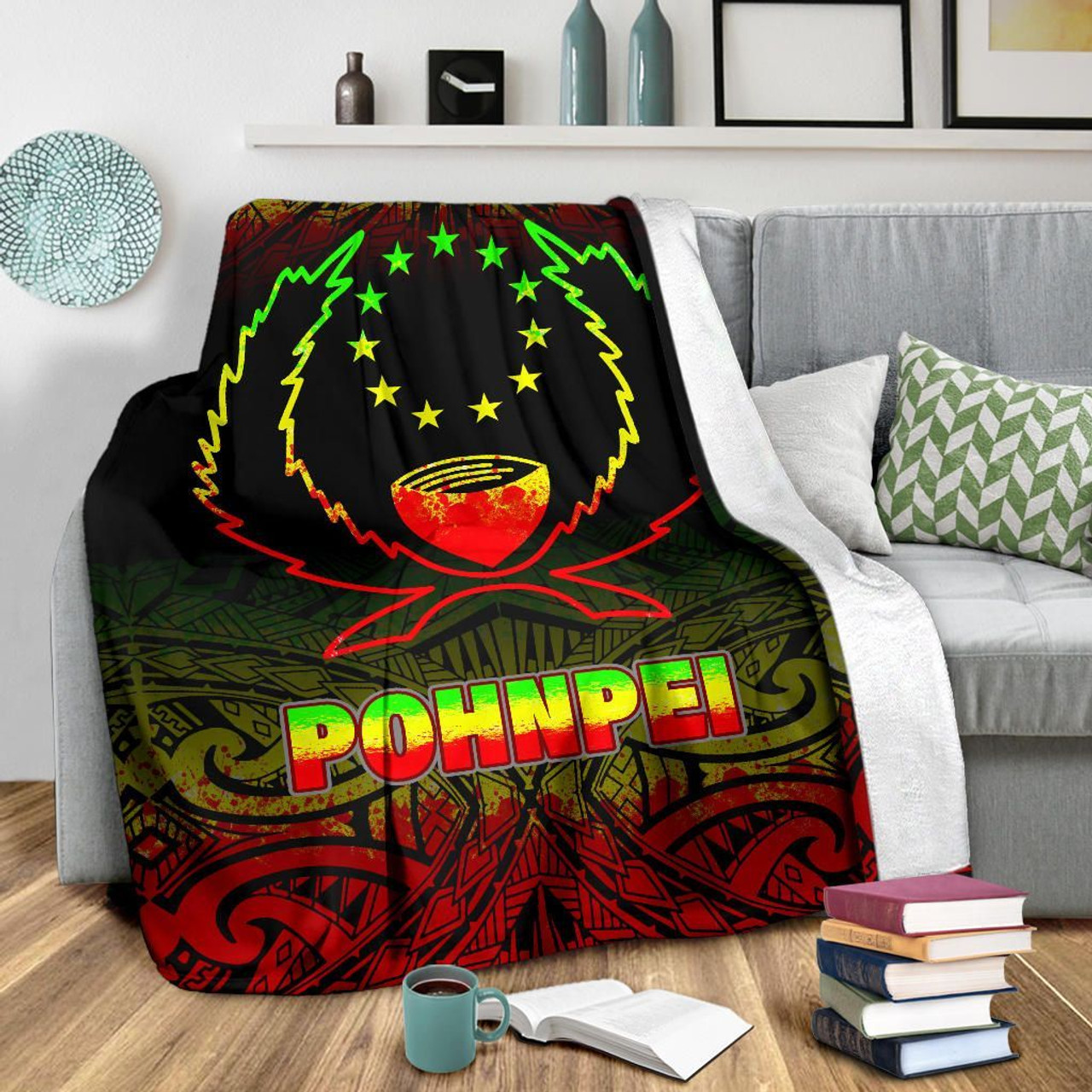 Pohnpei Premium Blanket - Reggae Fog Style 3