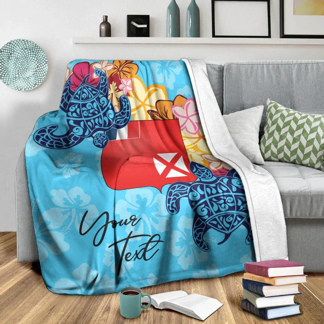 Wallis and Futuna Custom Personalised Premium Blanket - Tropical Style 7