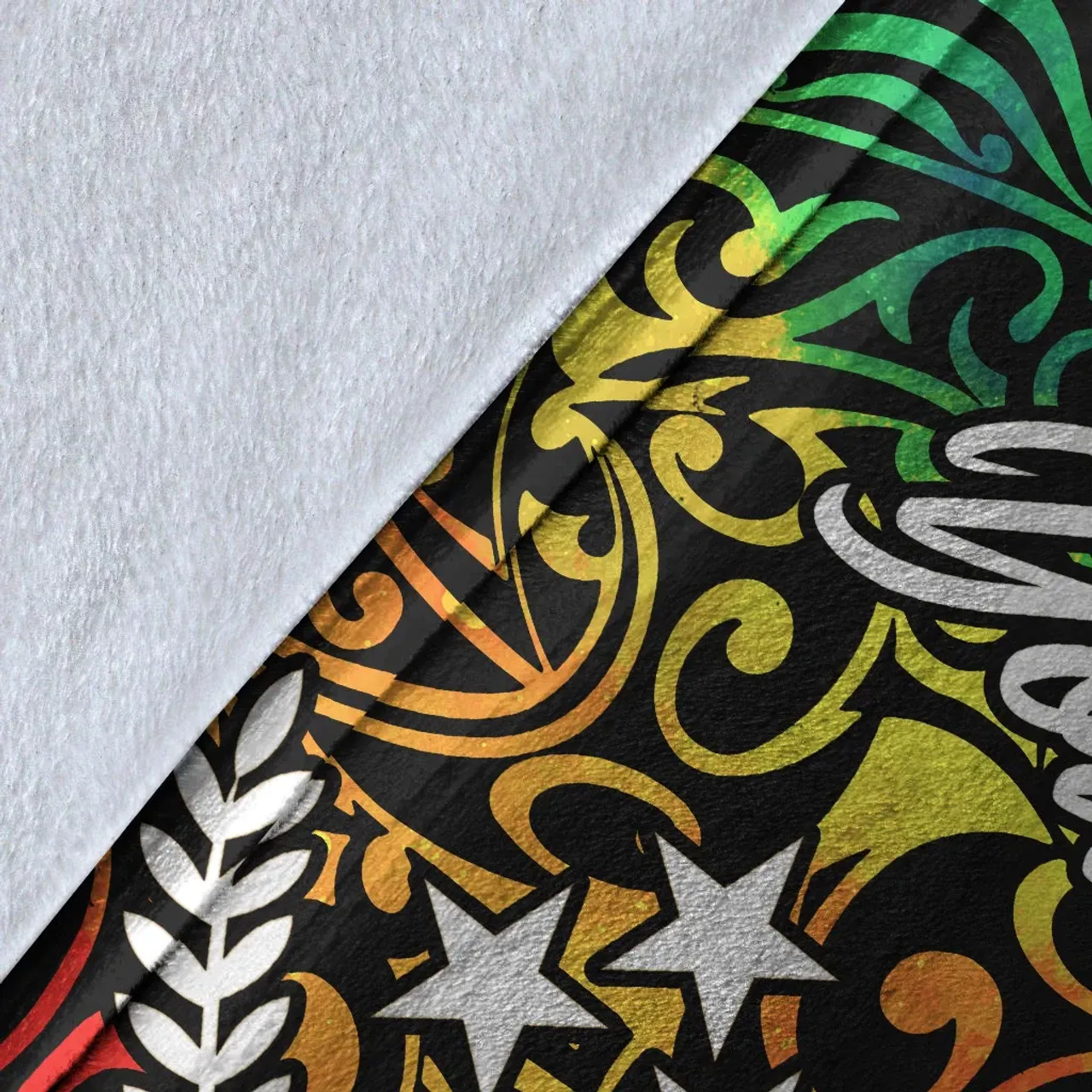 Kosrae Custom Personalised Premium Blanket - Rainbow Polynesian Pattern 8