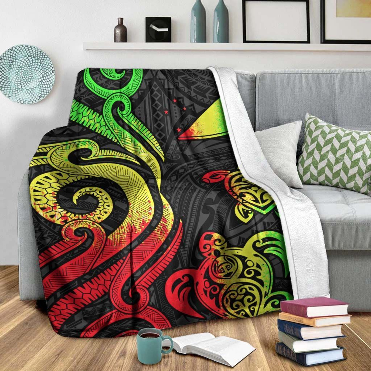 Tokelau Premium Blanket - Reggae Tentacle Turtle 4