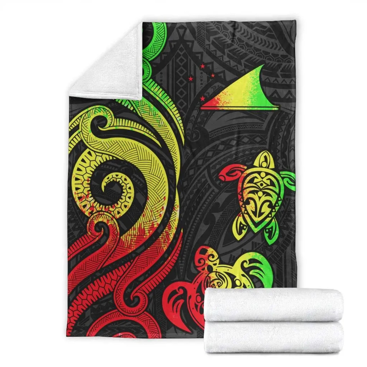 Tokelau Premium Blanket - Reggae Tentacle Turtle 8