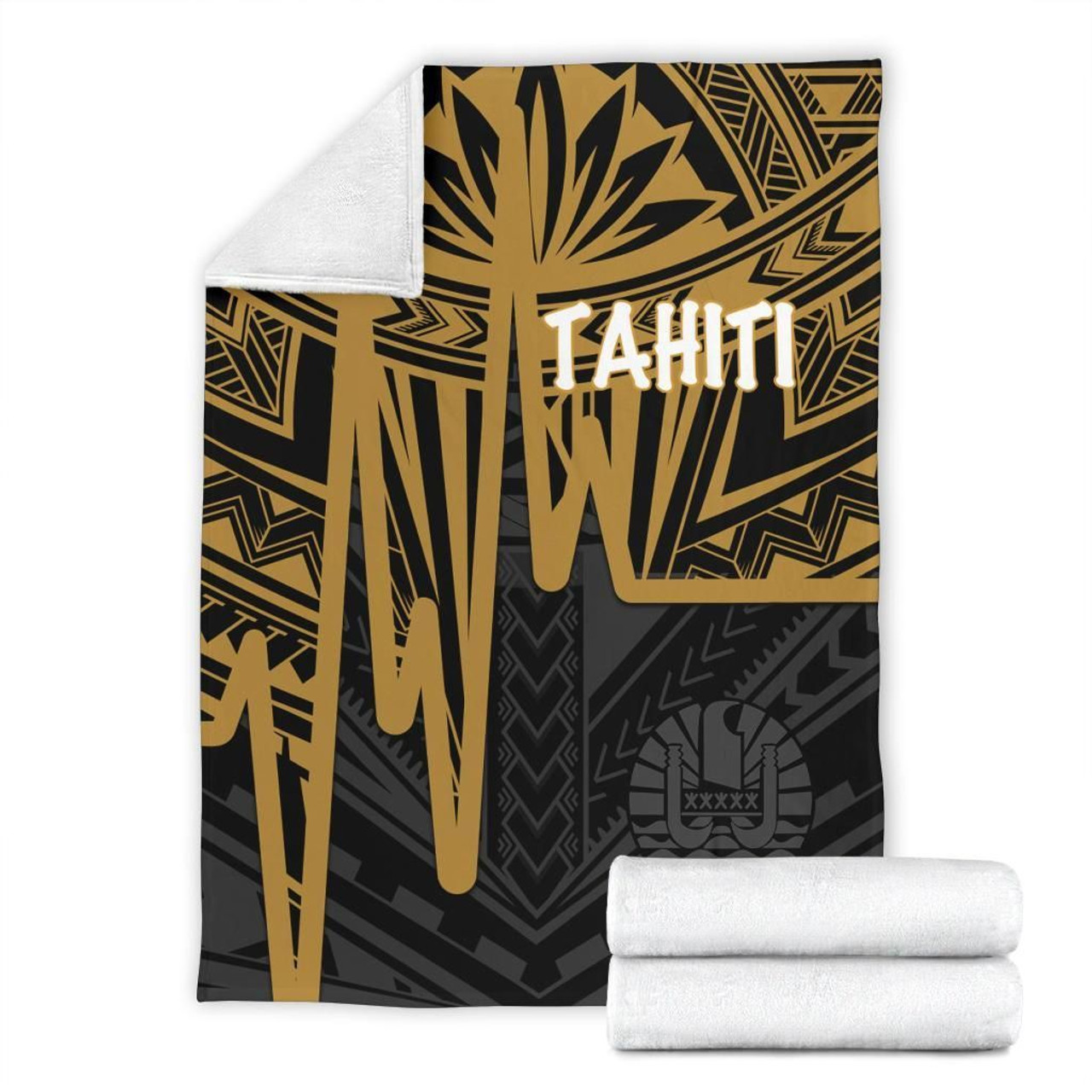 Tahiti Premium Blanket - Tahiti Seal In Heartbeat Patterns Style (Gold) 7