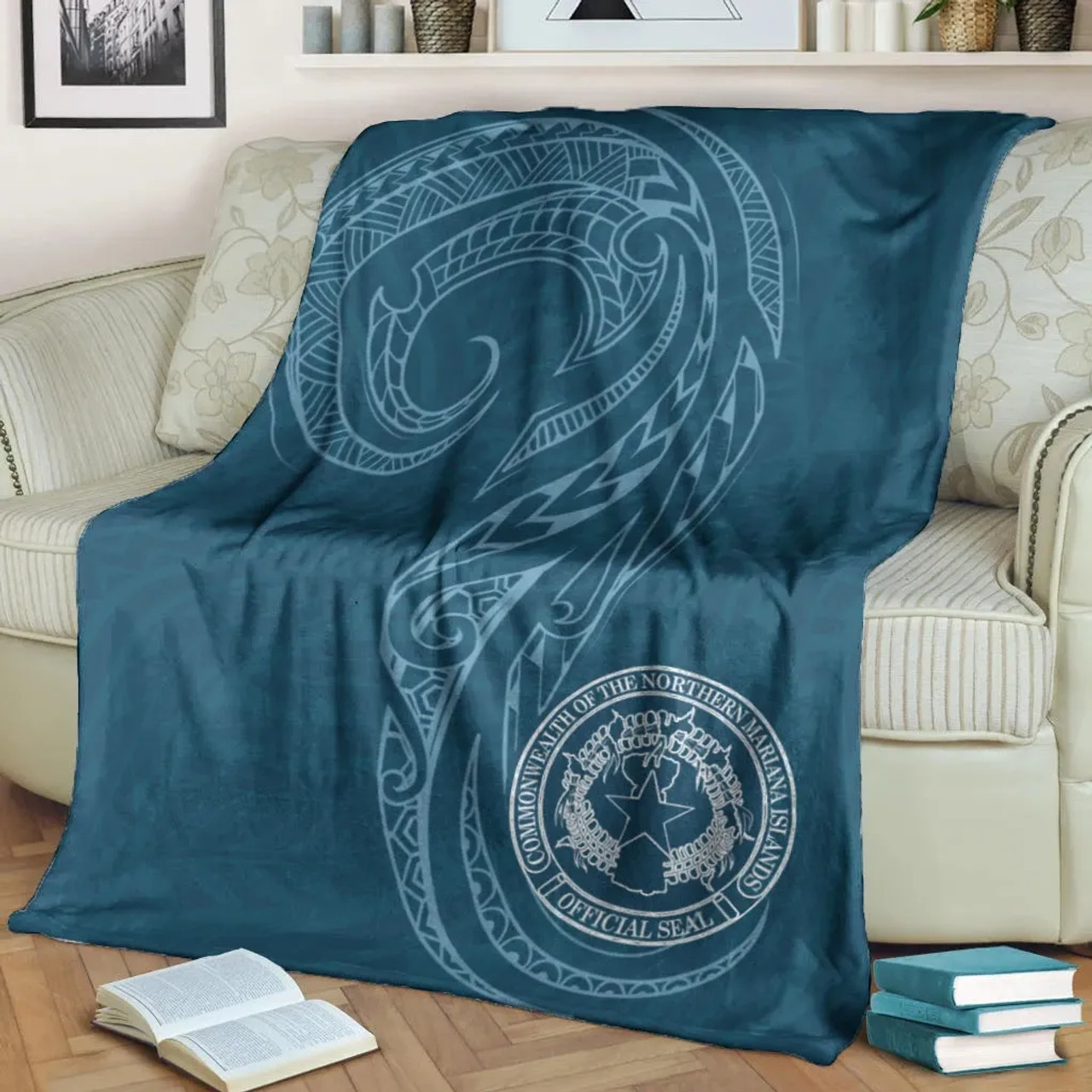 Northern Mariana Islands Premium Blanket -  Polynesian Style 2