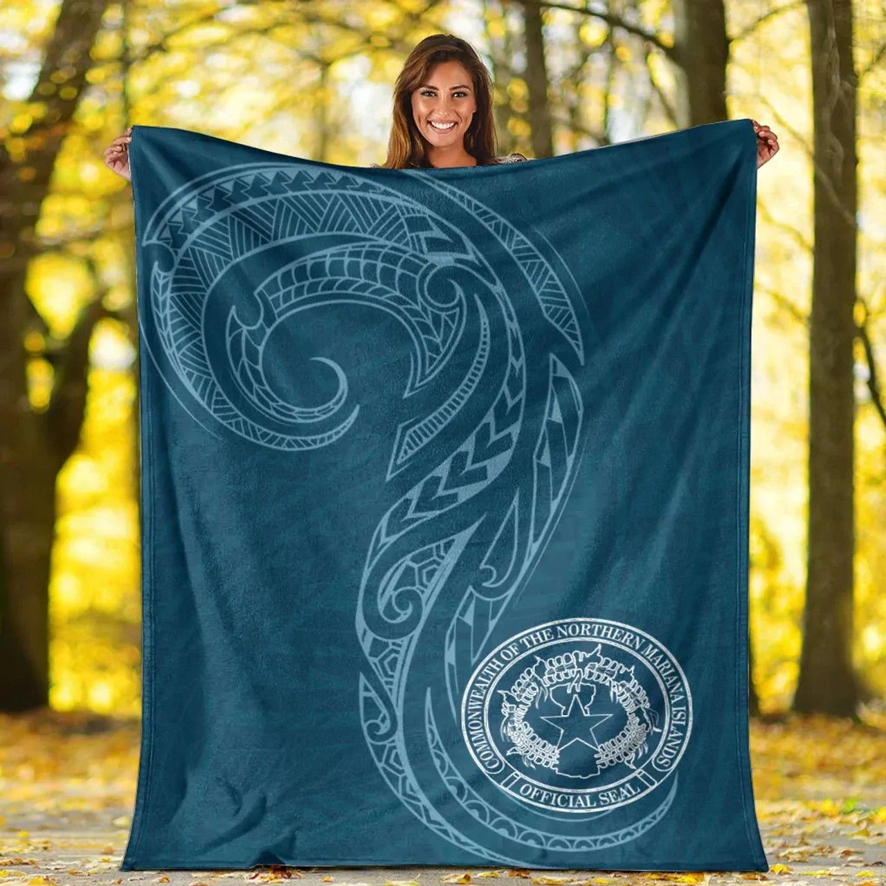 Northern Mariana Islands Premium Blanket -  Polynesian Style 6