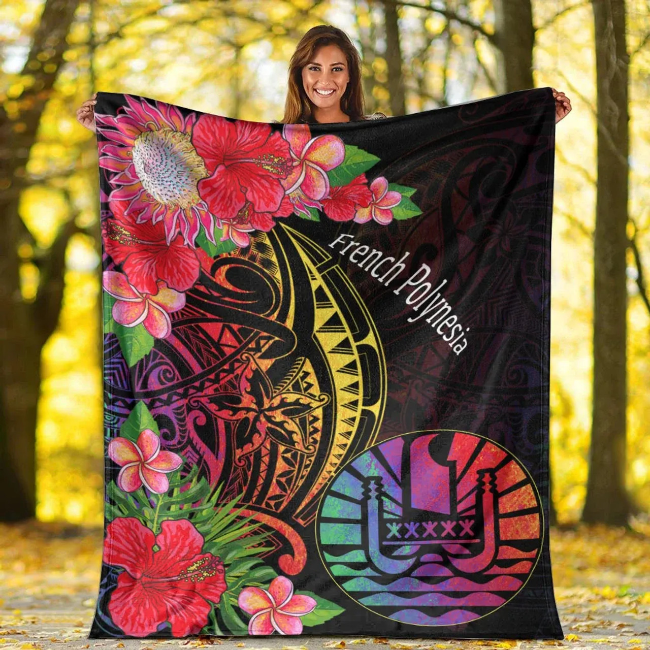 French Polynesia Premium Blanket - Tropical Hippie Style 5