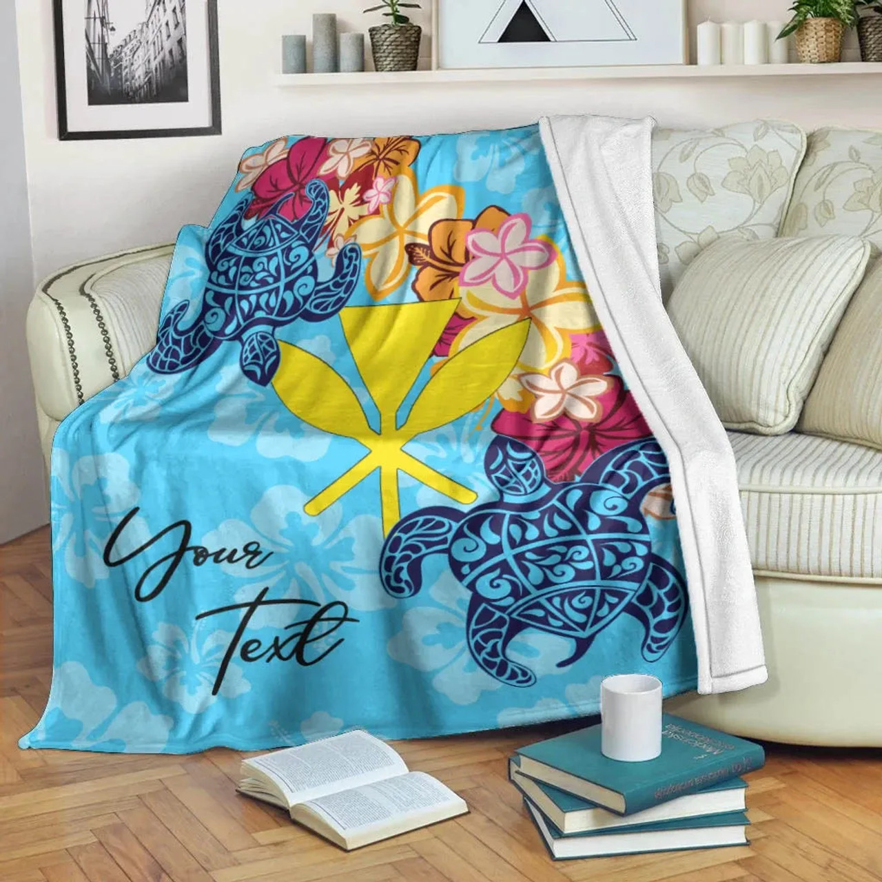 Hawaii Kanaka Maoli Custom Personalised Premium Blanket - Tropical Style 1