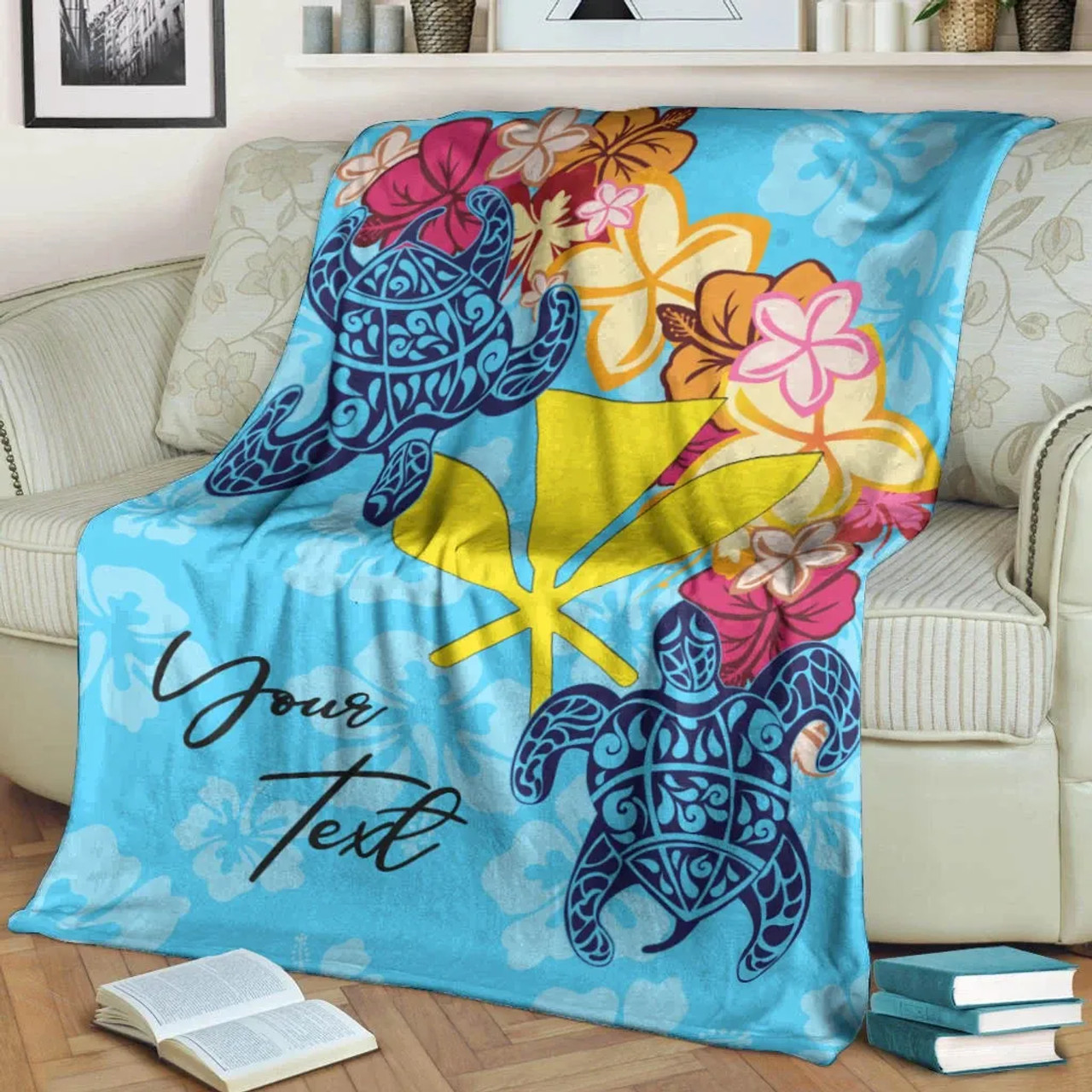 Hawaii Kanaka Maoli Custom Personalised Premium Blanket - Tropical Style 6