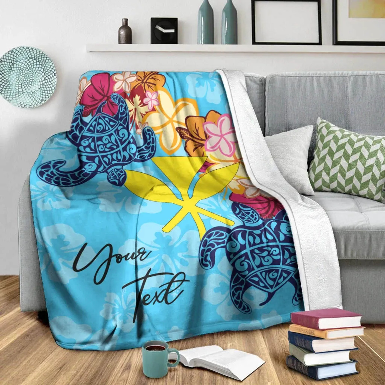 Hawaii Kanaka Maoli Custom Personalised Premium Blanket - Tropical Style 7