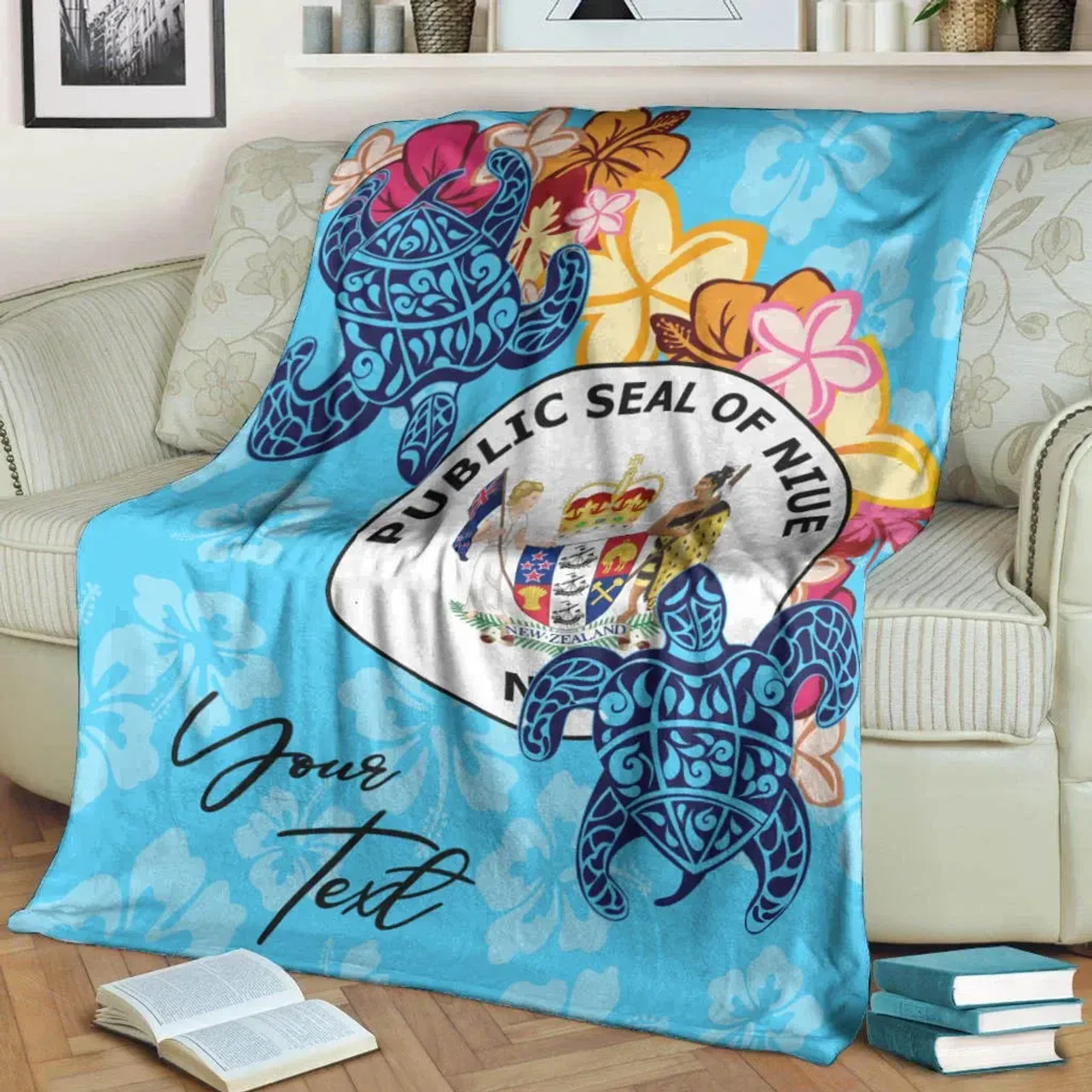 Niue Custom Personalised Premium Blanket - Tropical Style 6