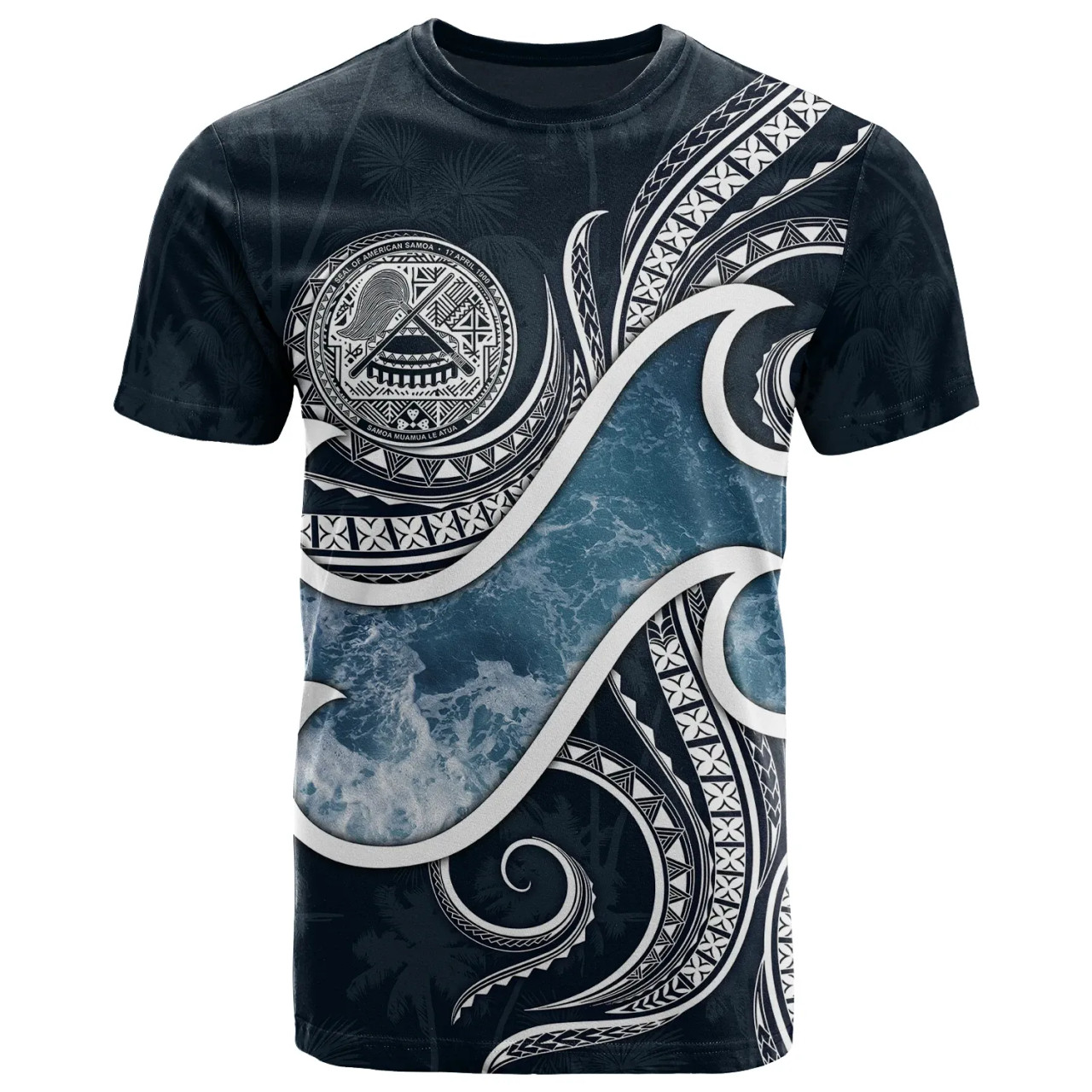 American Samoa Polynesian T-Shirt - Ocean Style 1