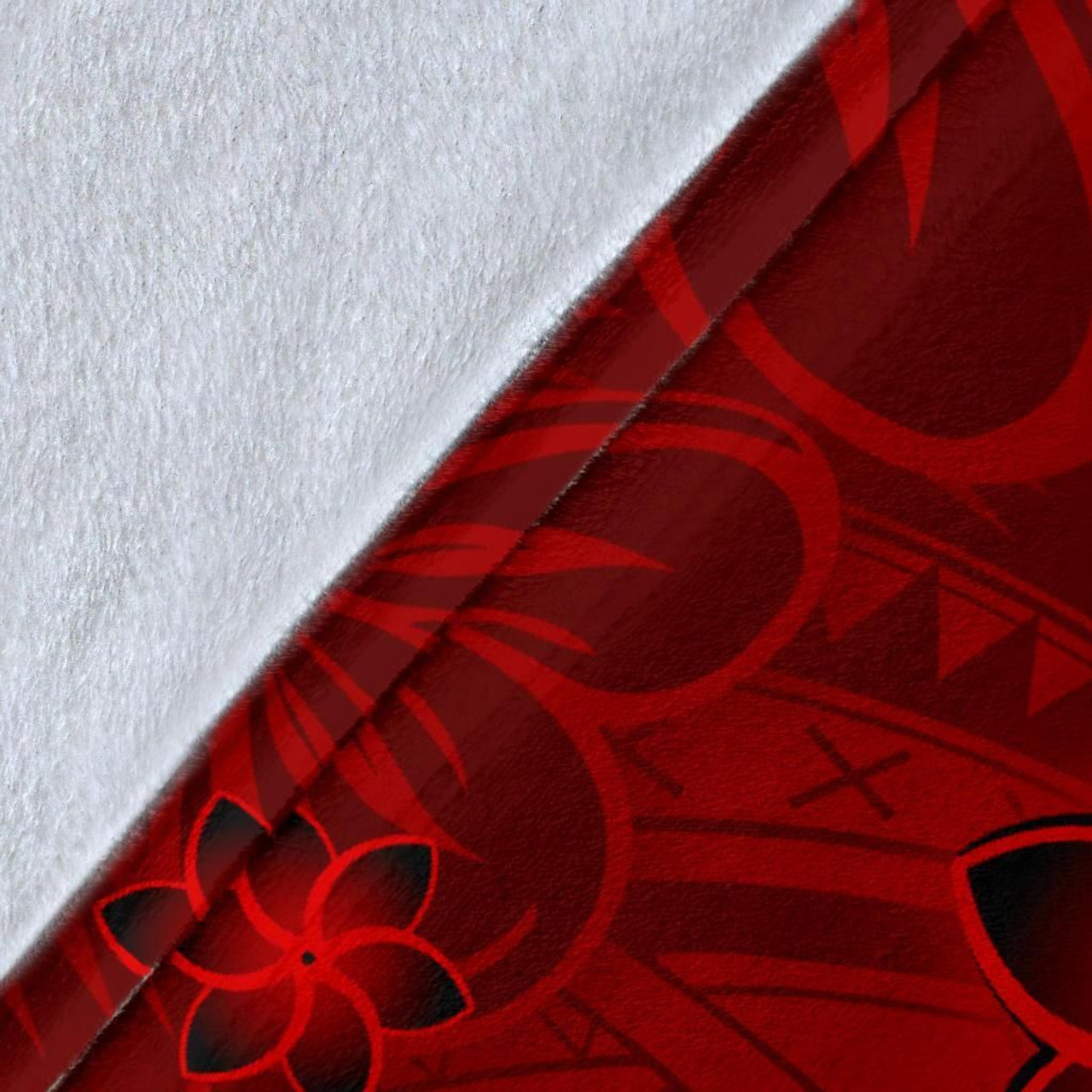 FSM Premium Blanket - Turtle Plumeria (Red) 8