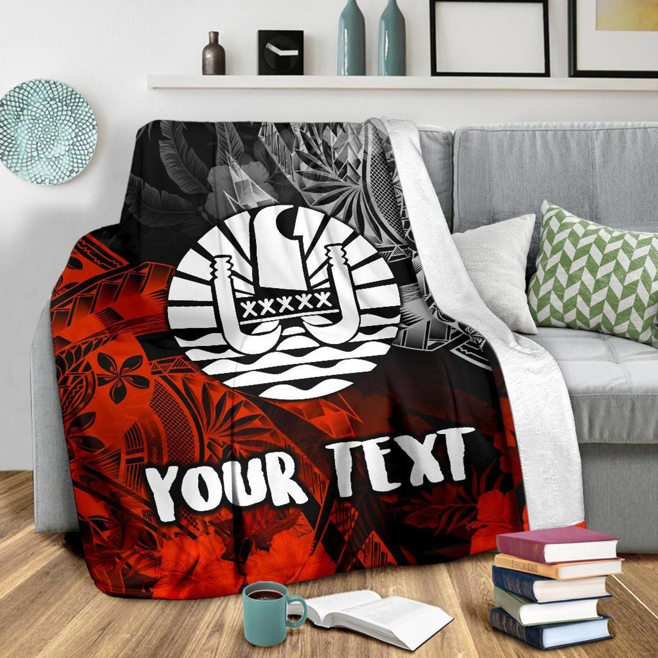 Tahiti Polynesian Personalised Premium Blanket - Vintage Polynesian Turtle 3