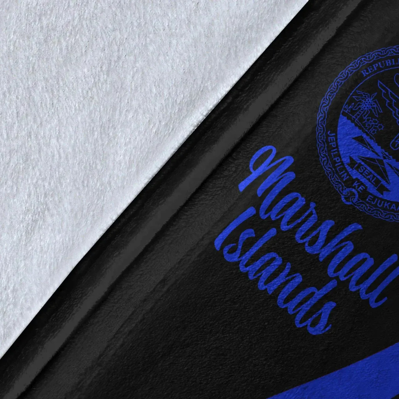 Marshall Islands Premium Blanket - Blue Polynesian Tentacle Tribal Pattern Crest 8