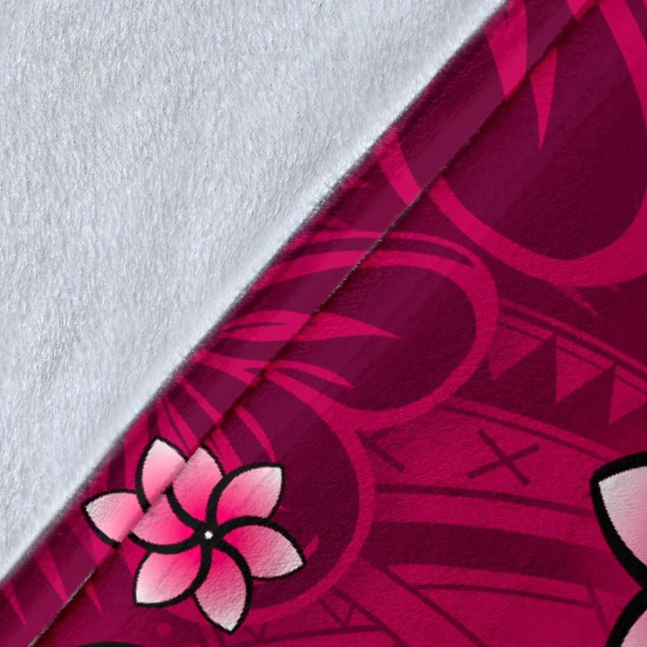 Guam Premium Blanket - Turtle Plumeria (Pink) 8