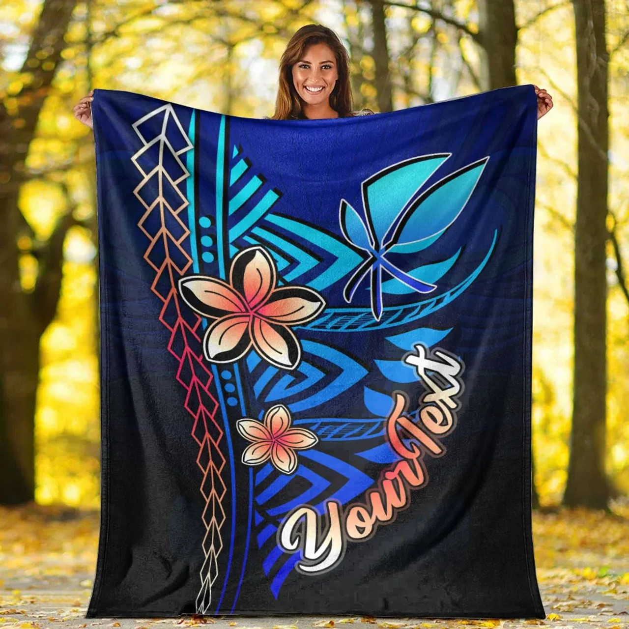 Hawaii Custom Personalised Premium Blanket - Vintage Tribal Mountain 6