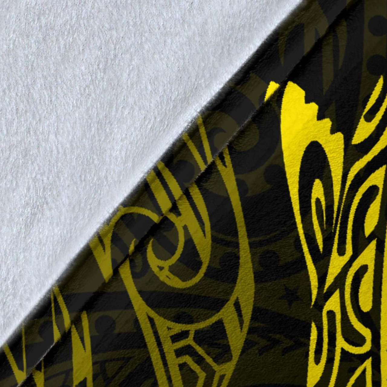Shark Polynesian Blanket - Polynesian Tattoo Yellow 8