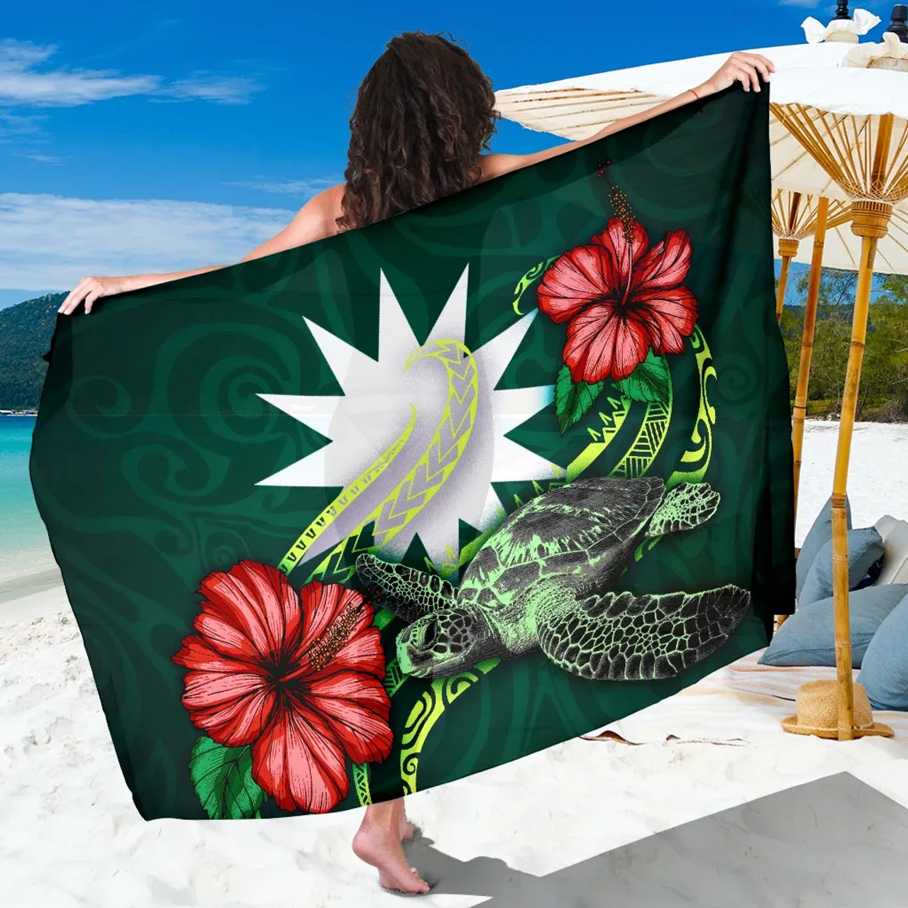 Hawaii Hibiscus Sarong Turtle Island Sarong