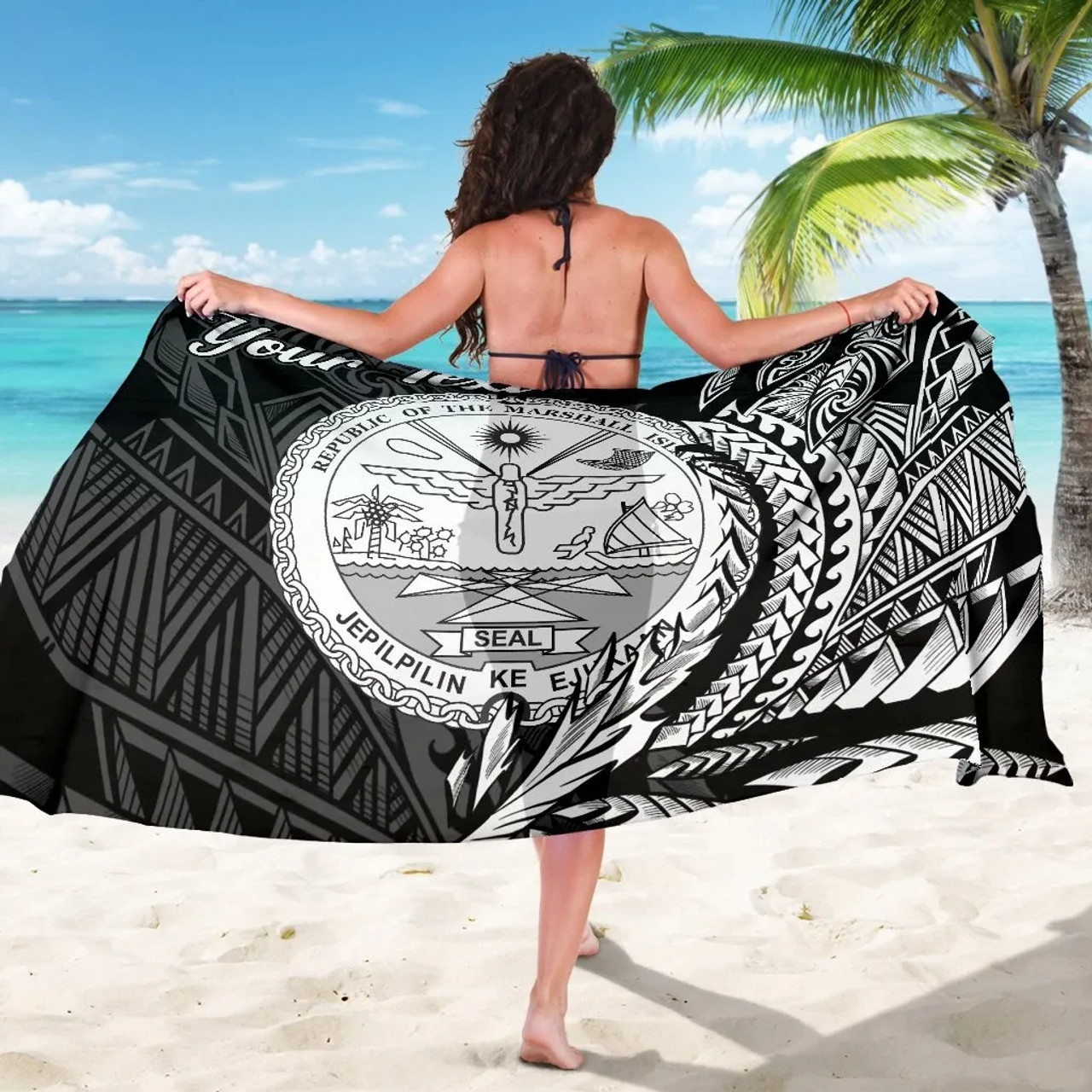 Marshall Islands Sarong - Custom Personalised Wings Style 5