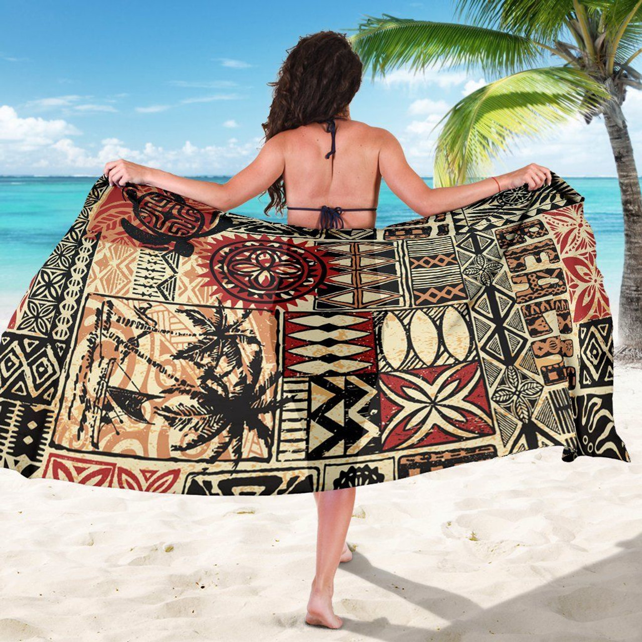 Hawaii Sarong - Hawaiian Style Tribal Fabric Patchwork 2