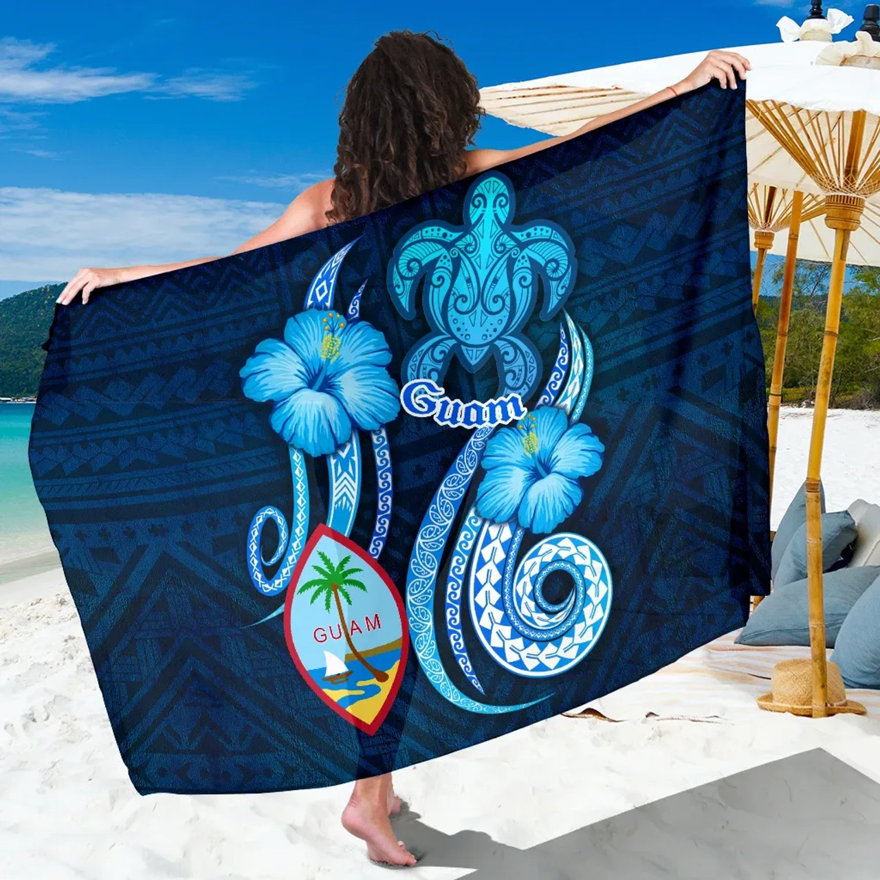 Guam Sarong - Turtle and Tribal Tattoo Of Polynesian 1