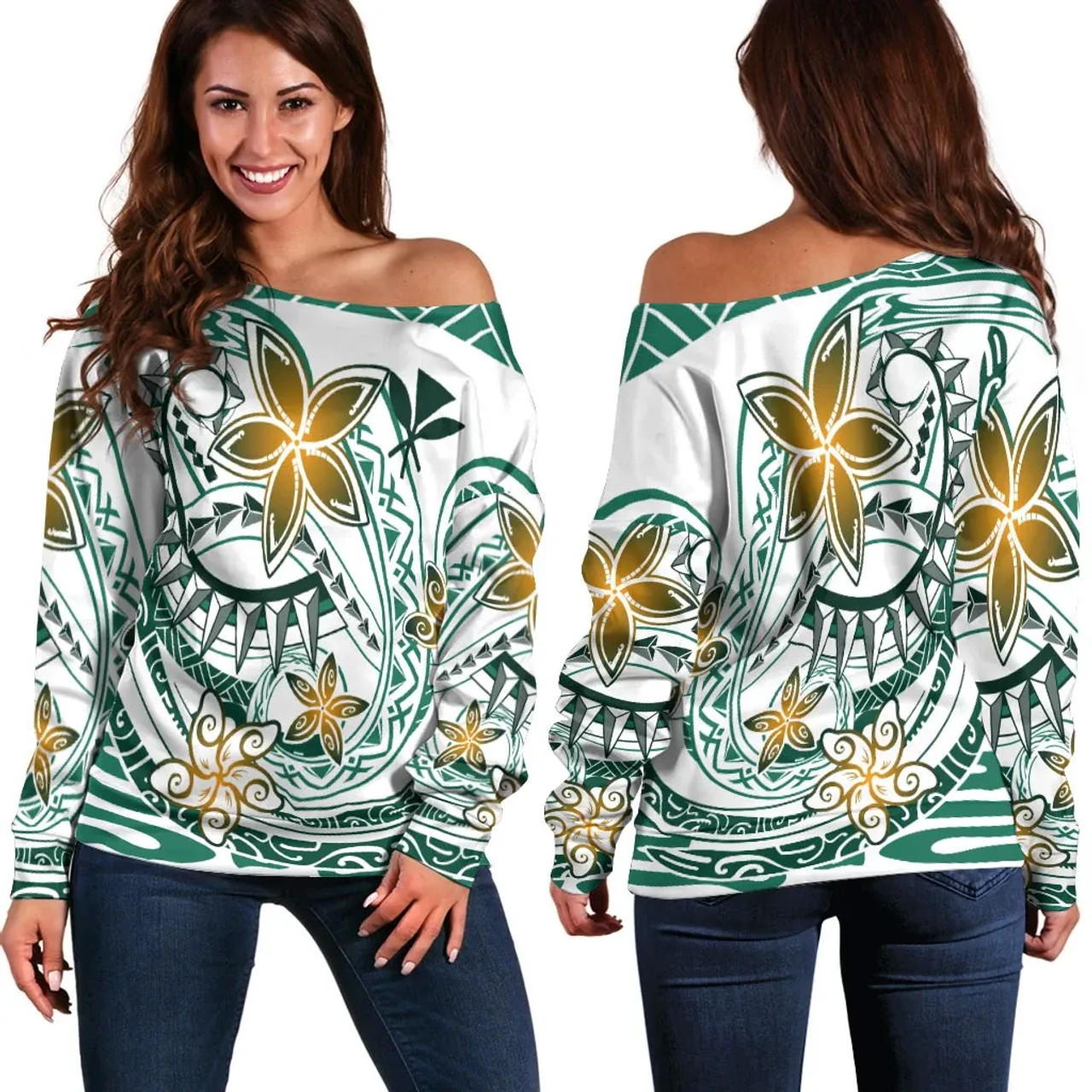 Hawaii Women Off Shoulder Sweaters - Spring Style 1