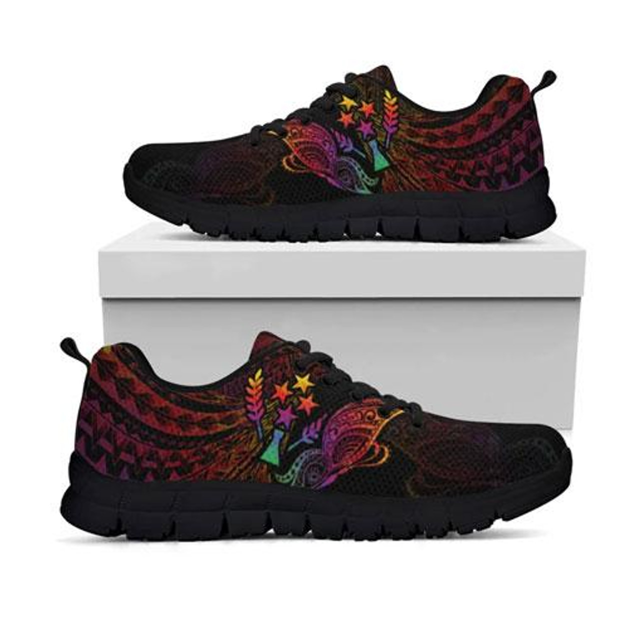 Kosrae State Sneakers - Butterfly Polynesian Style 1