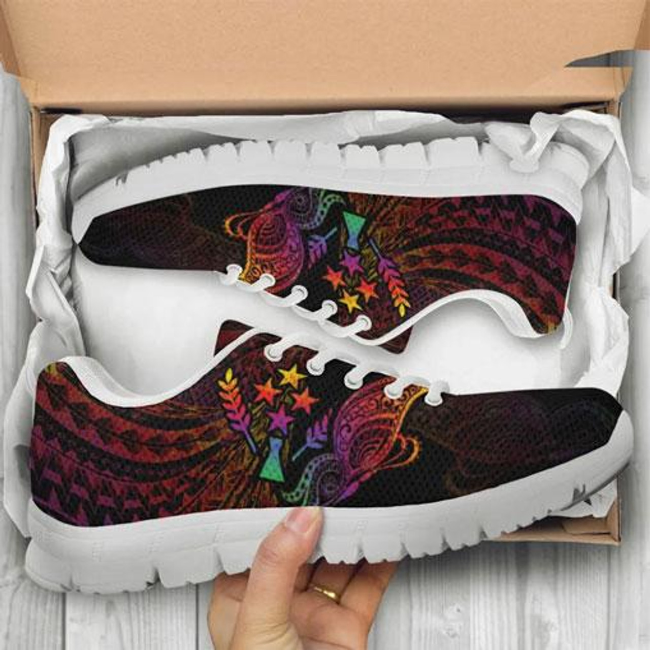 Kosrae State Sneakers - Butterfly Polynesian Style 8