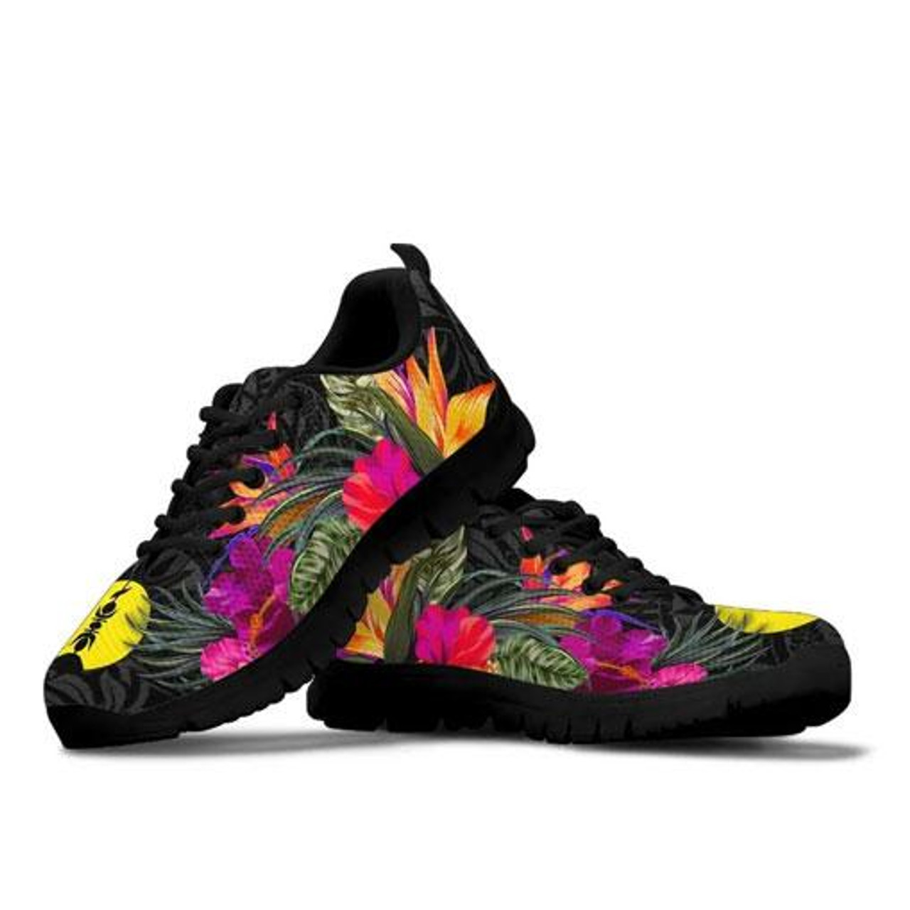 New Caledonia Sneakers - Polynesian Hibiscus Pattern 2