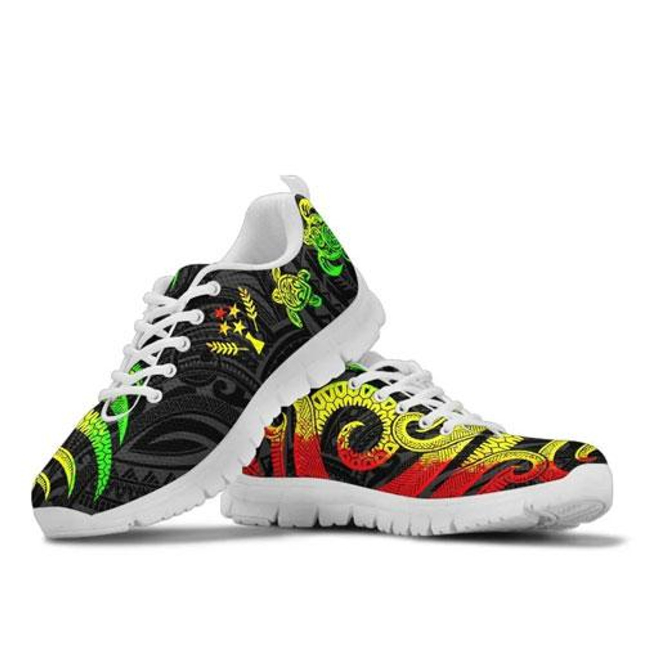 Kosrae Micronesian Sneakers - Reggae Tentacle Turtle 7