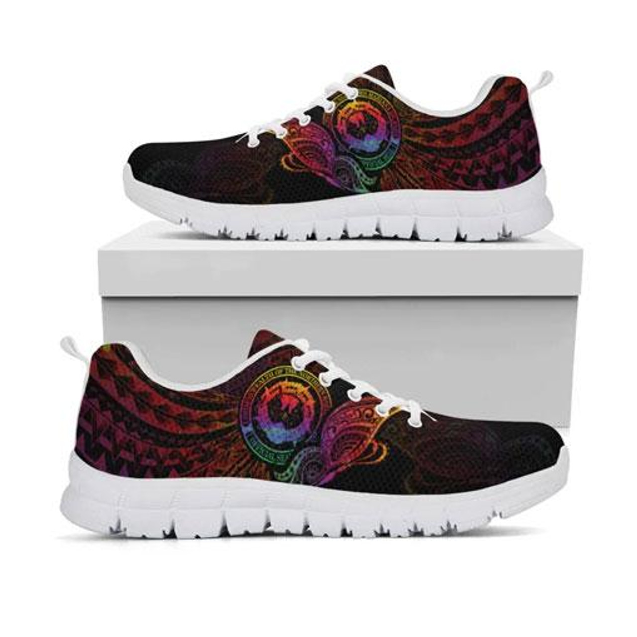 Northern Mariana Islands Sneakers - Butterfly Polynesian Style 6