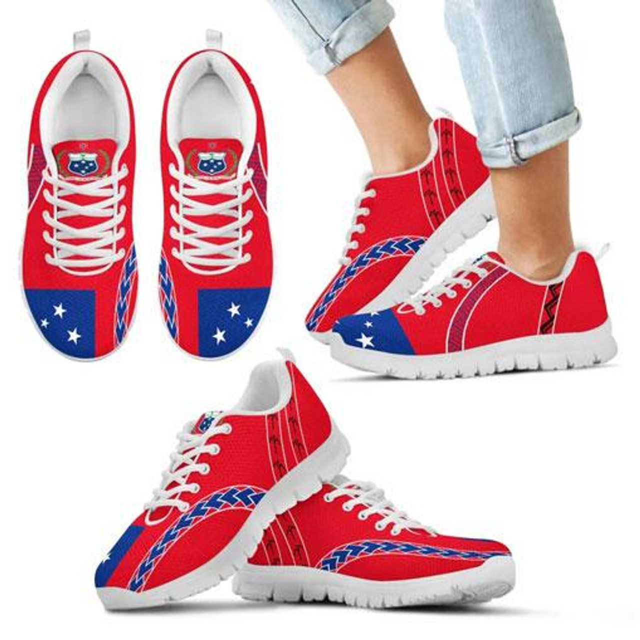 Samoa Sneakers - Samoa Flag Coat Of Arms Polynesian Style 5