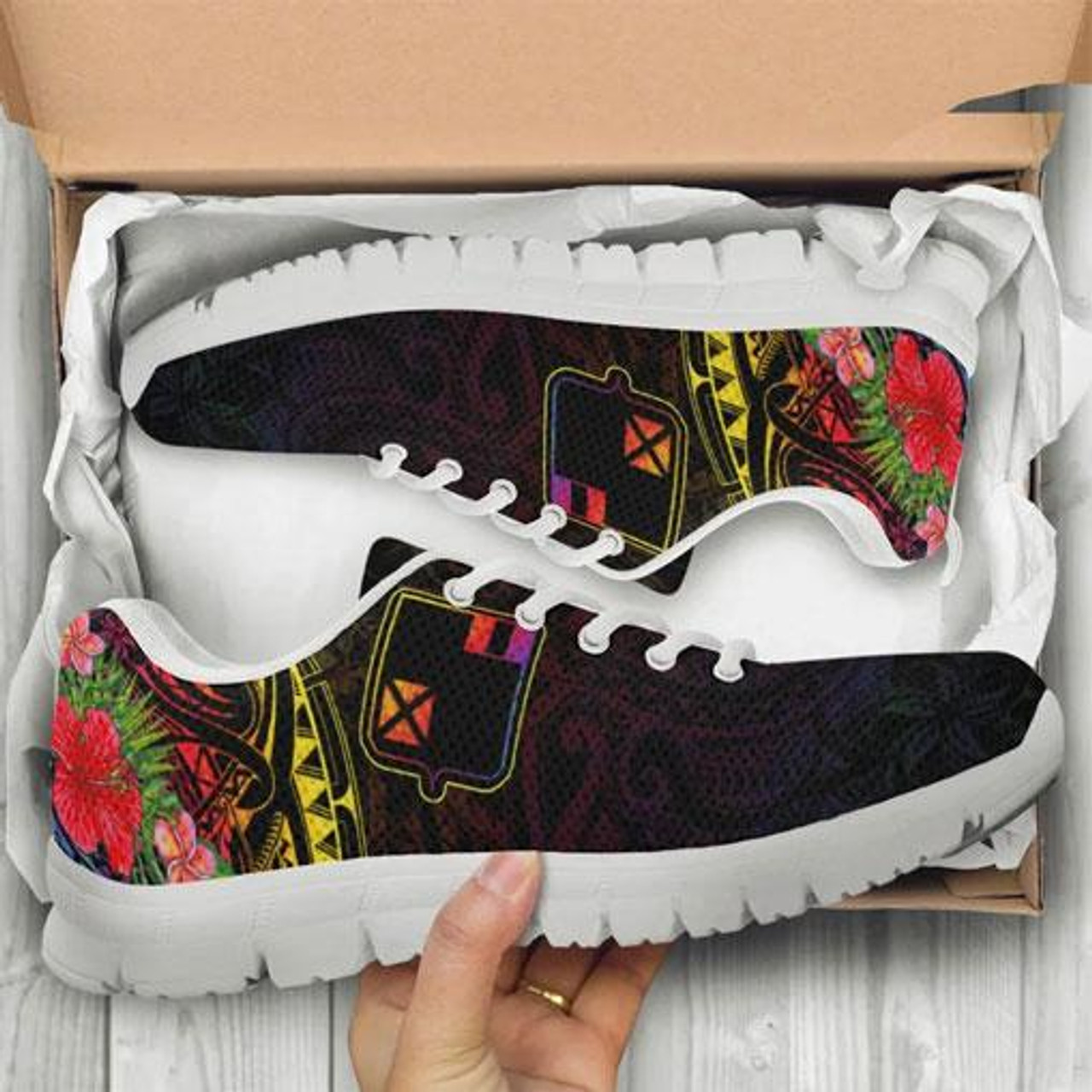 Wallis and Futuna Sneakers - Tropical Hippie Style 10