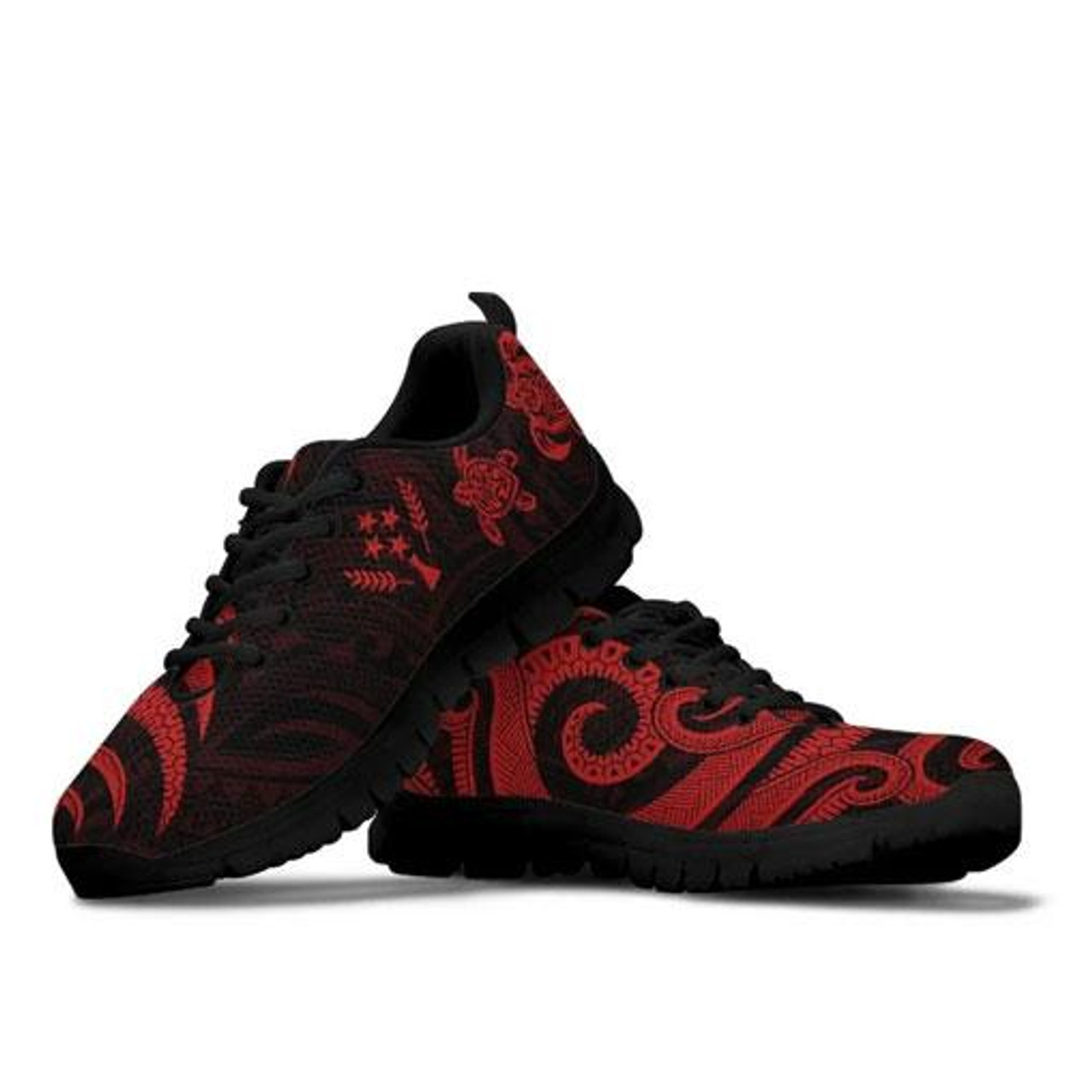 Kosrae Micronesian Sneakers - Red Tentacle Turtle 2