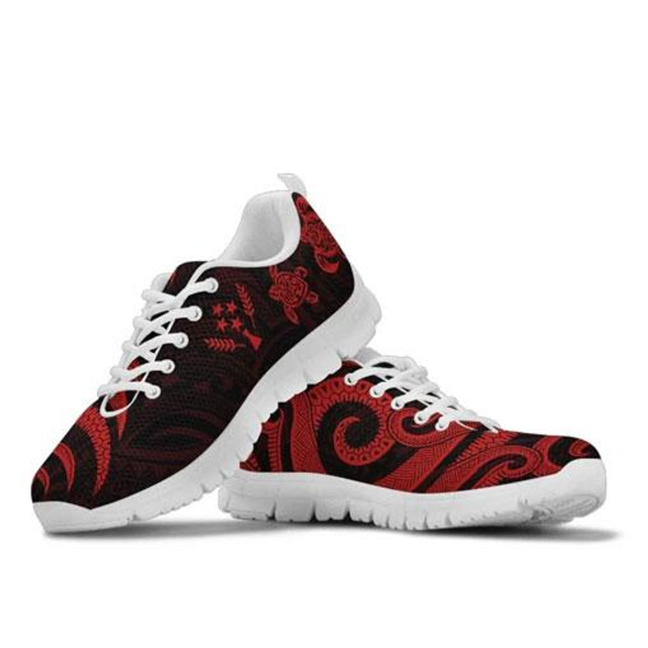 Kosrae Micronesian Sneakers - Red Tentacle Turtle 7