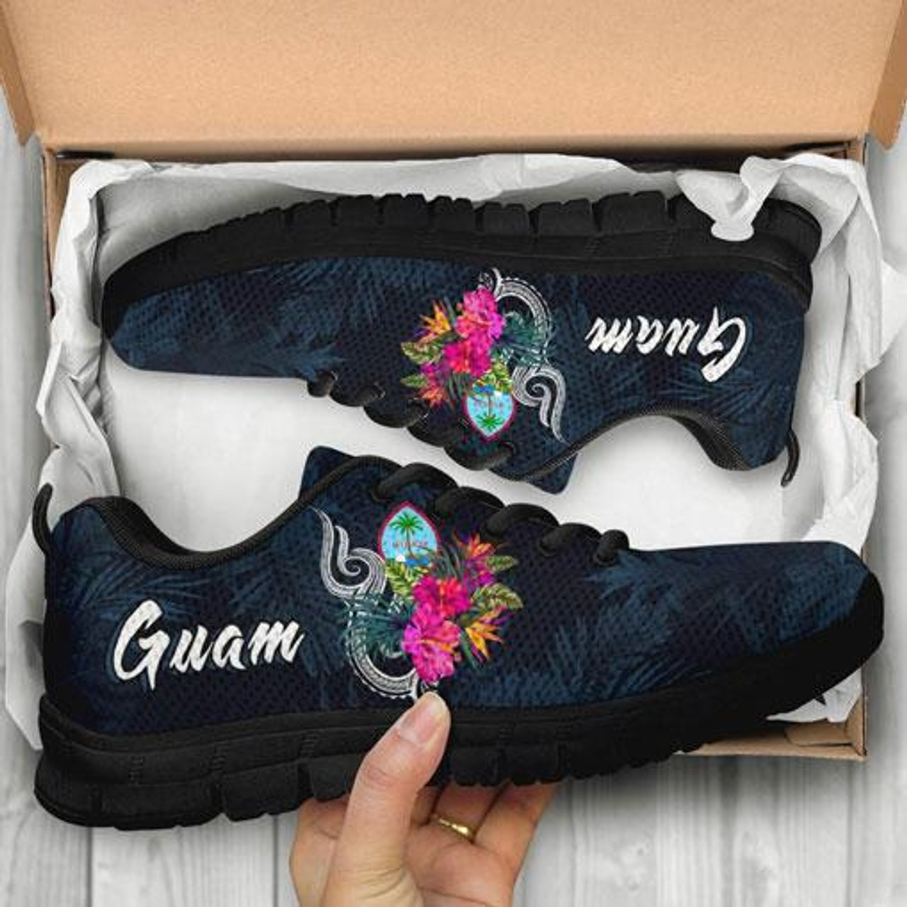Guam Polynesian Sneakers - Tropical Flower 5